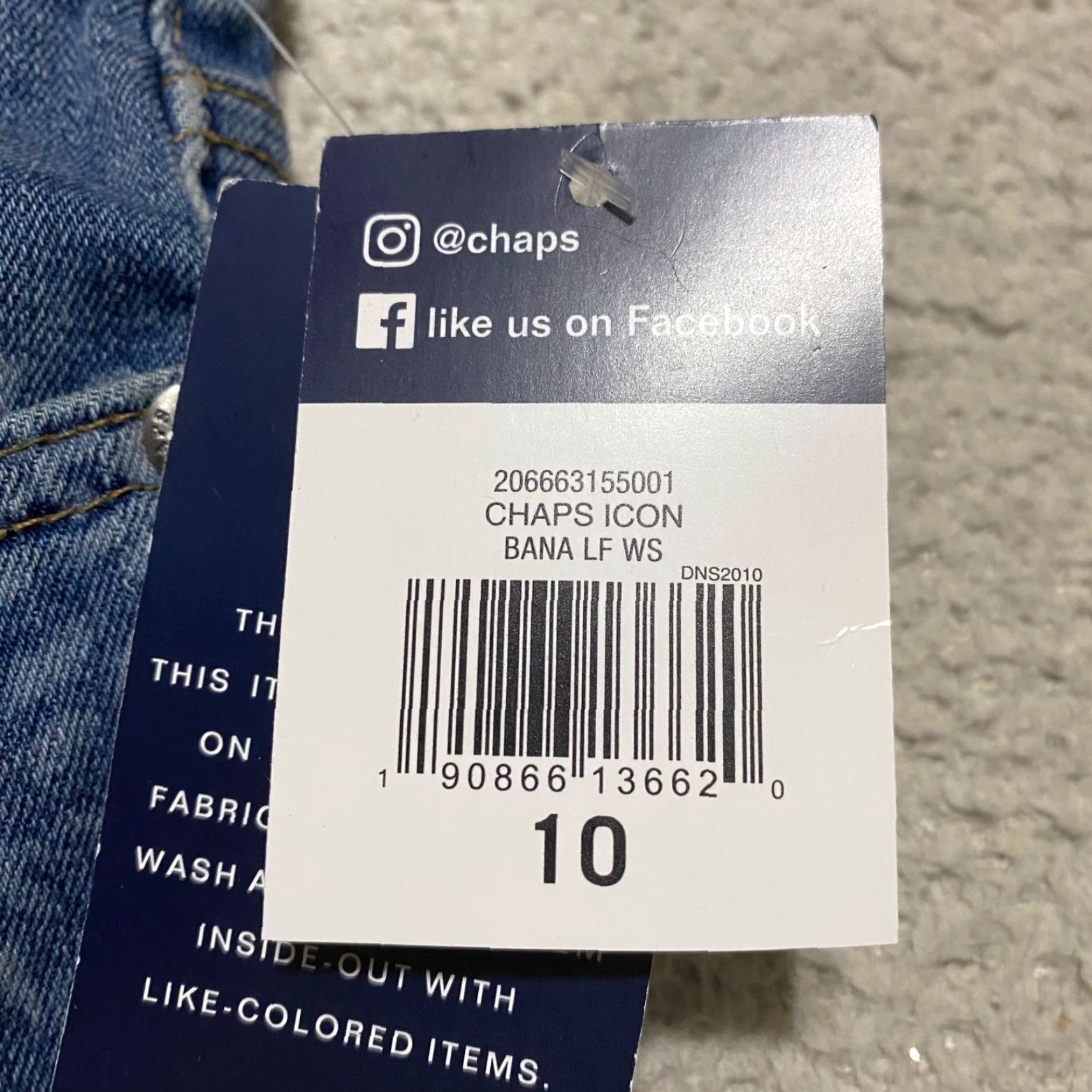 Chaps NWT Chaps Jeans Womens Blue Denim Medium Wash Floral Capri 10 Casual Regular Rise 5-Pocket Womens Girls? Size 32" / US 10 / IT 46 - 5 Thumbnail