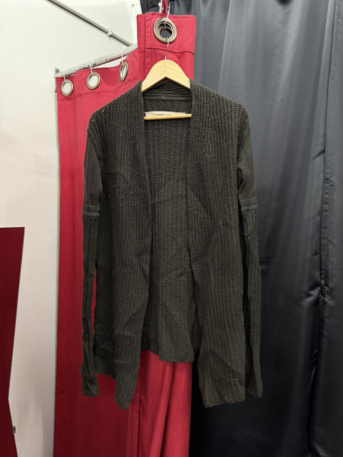 Rick Owens Rick Owens FW 2004 Queen Long Wool Cardigan Knitted Archive Size US L / EU 52-54 / 3 - 2 Thumbnail