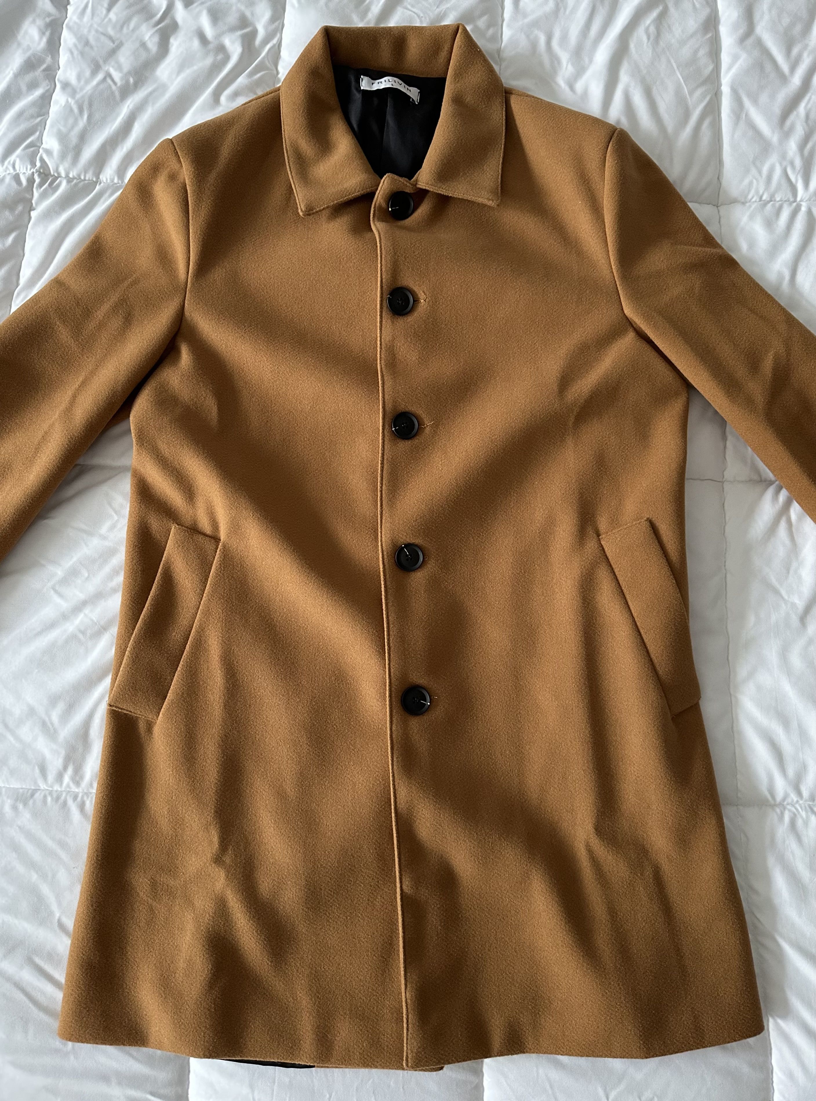 Other FRILIVIN PEA COAT MEN'S BROWN BEIGE LARGE / MEDIUM SIZE Size US L / EU 52-54 / 3 - 2 Thumbnail