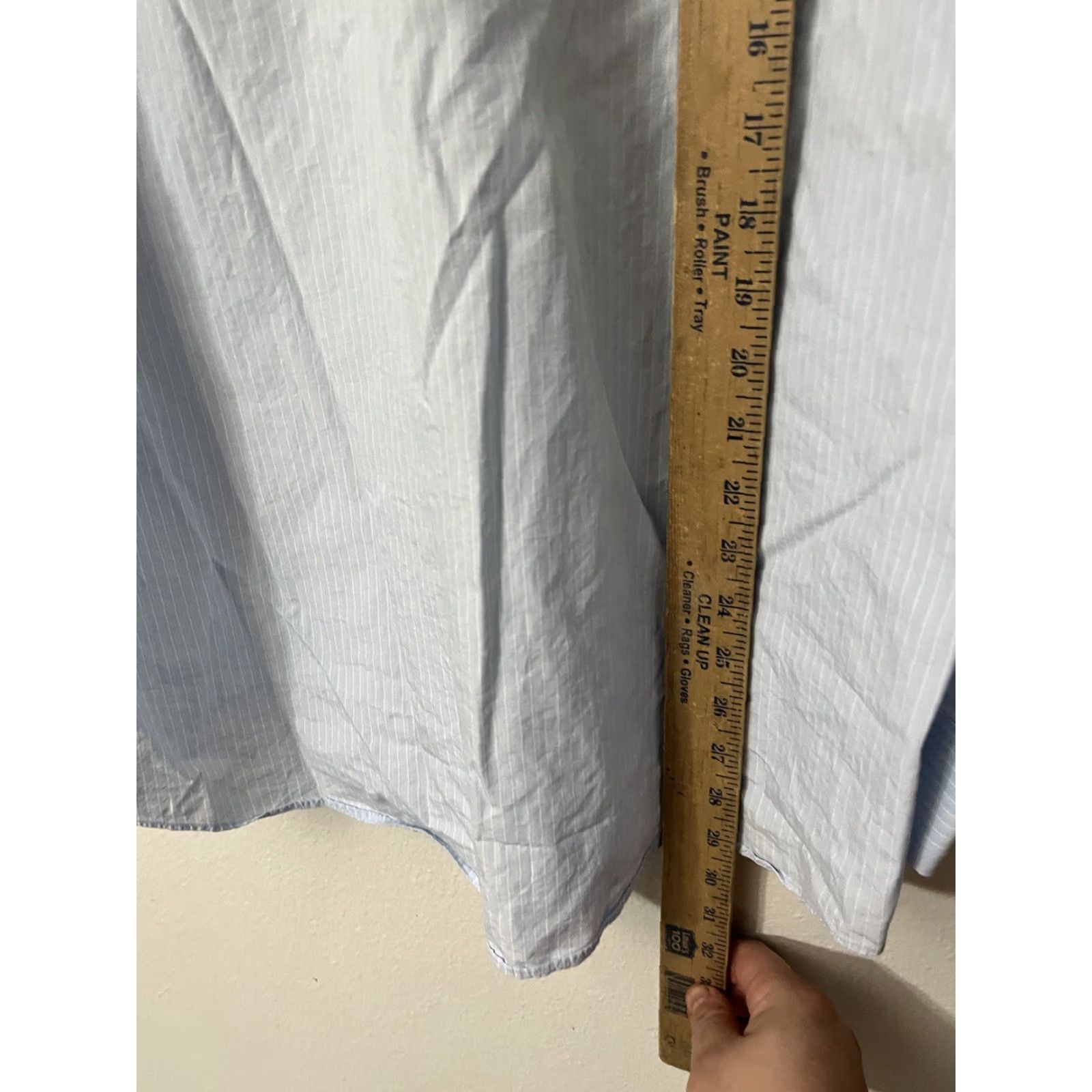 Calvin Klein Calvin Klein Shirt Mens 16 Blue Solid Cotton Blend Regular Fit Stretch Size US L / EU 52-54 / 3 - 4 Thumbnail