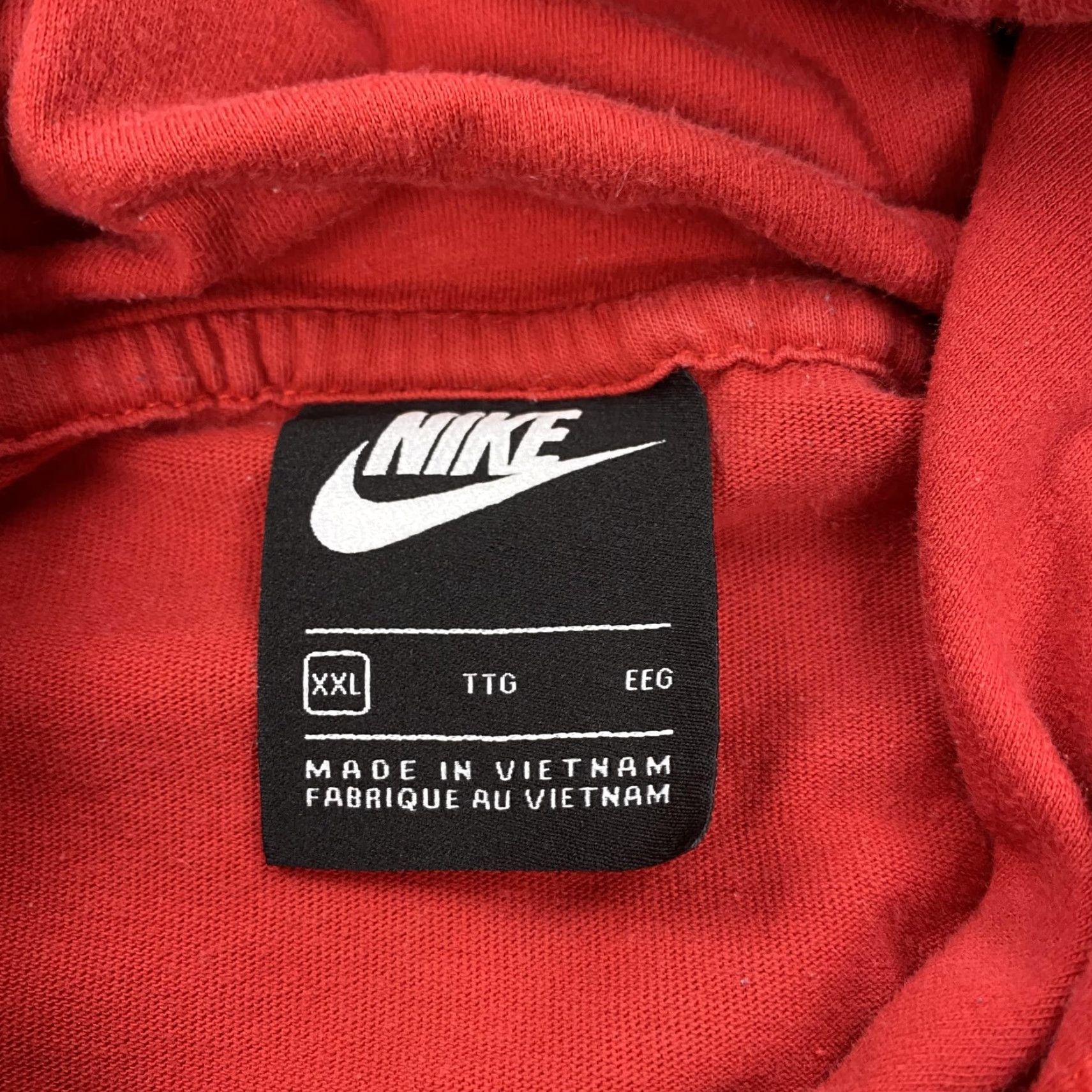 Nike Nike Hoodie Mens 2XL Red Embroidered Swoosh Sweatshirt Cotton Pullover Casual Clothing Size US XXL / EU 58 / 5 - 5 Thumbnail
