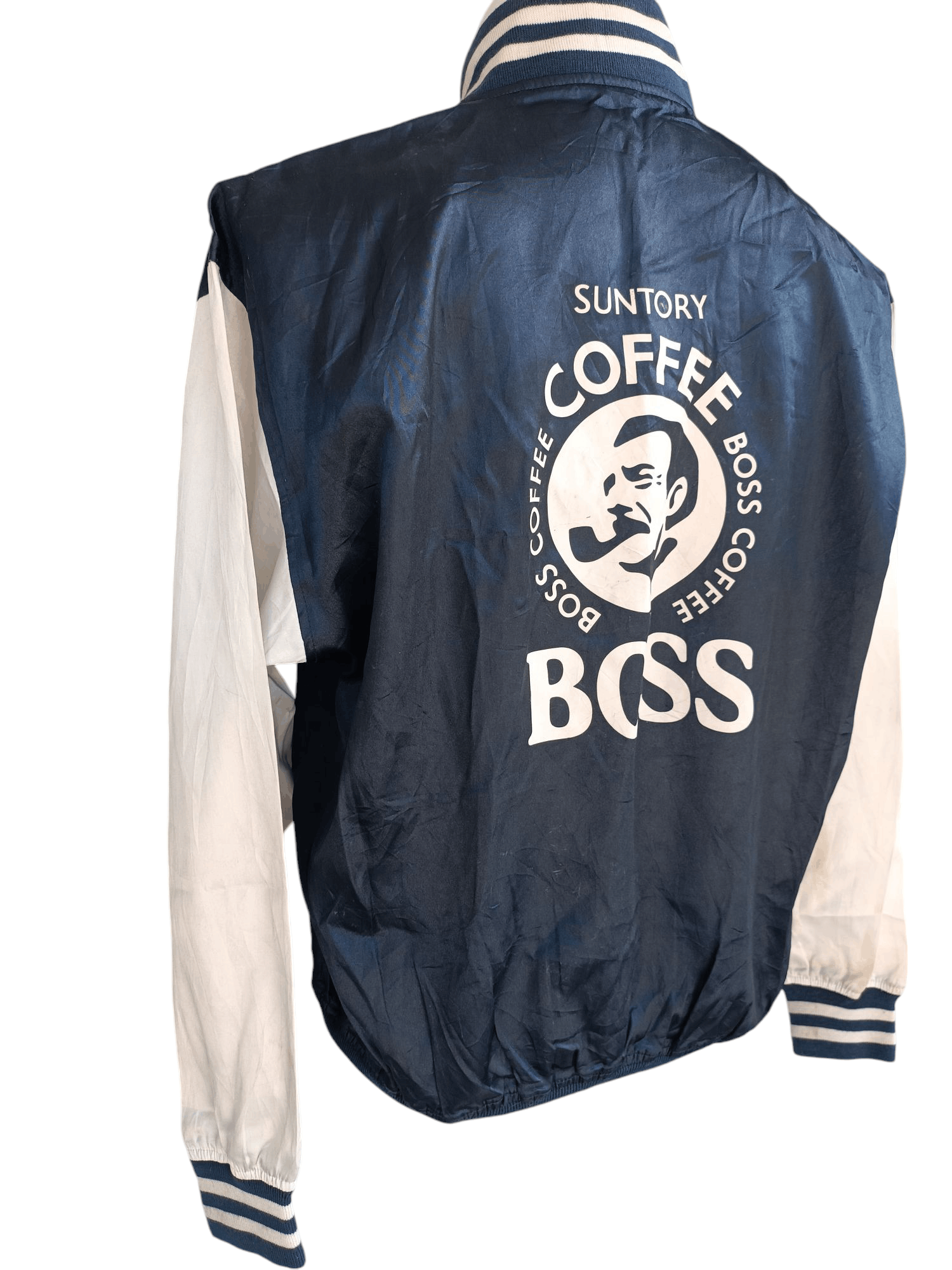 Japanese Brand VINTAGE 🔥 Big Logo Suntory Coffee Boss Satin Jacket SW01 Size US XL / EU 56 / 4 - 6 Thumbnail