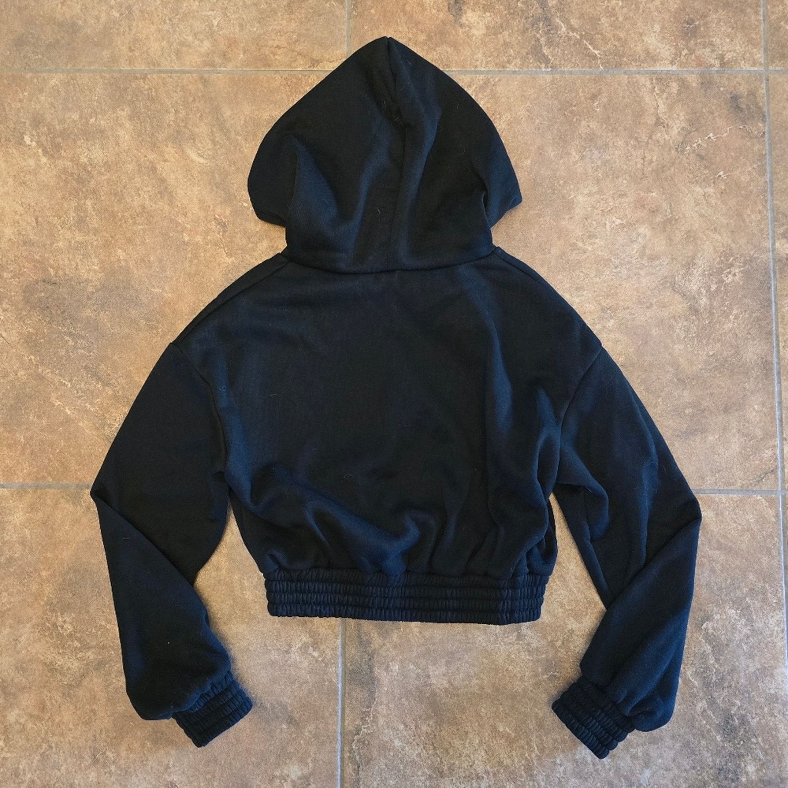 Shein Black Cropped | SHEIN | Hoodie Long Sleeve Size S / US 4 / IT 40 - 2 Thumbnail