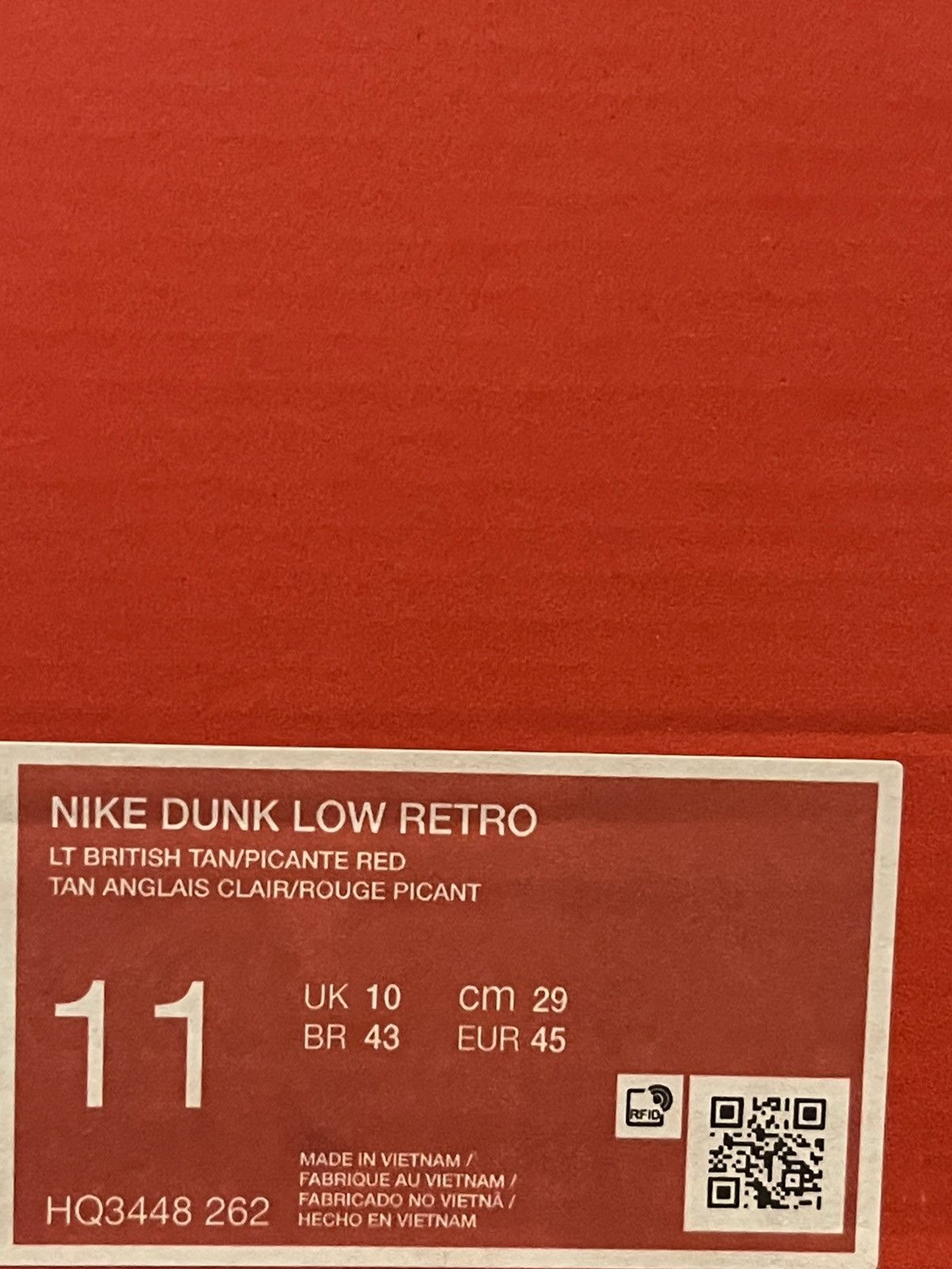 Nike *New* Nike Dunk Low Retro Light British Tan Size US 11 / EU 44 - 7 Thumbnail