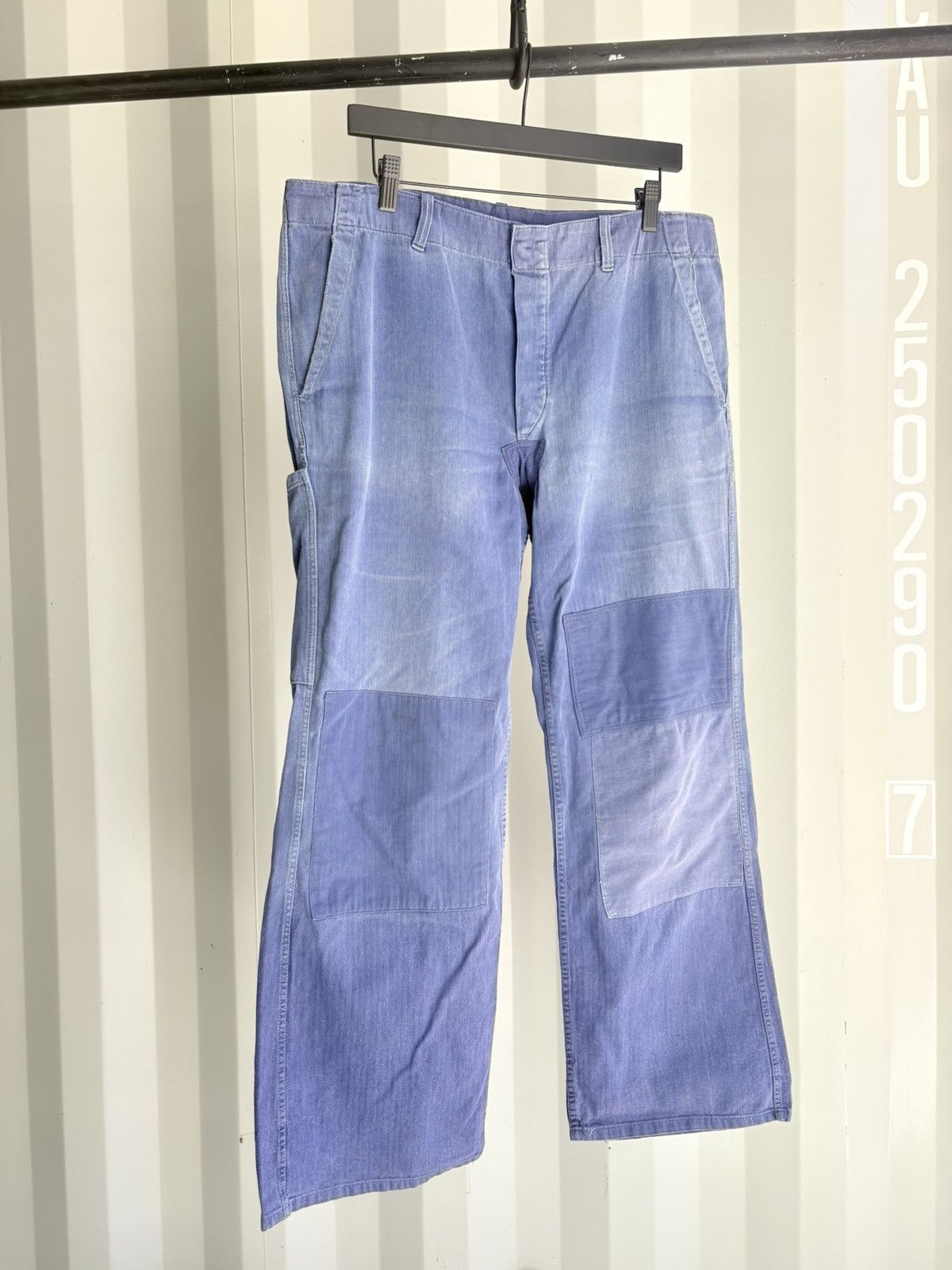 Vintage Thrashed French Chore Pants Distressed Faded ERD Grunge Size US 36 / EU 52 - 1 Thumbnail
