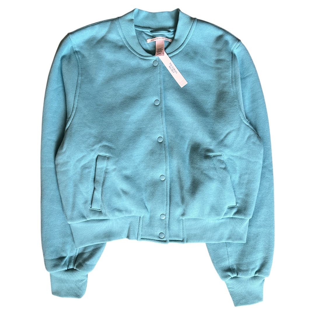 Victoria's Secret Victoria's Secret Cotton Fleece Snap Bomber Jacket, S Size S / US 4 / IT 40 - 2 Thumbnail