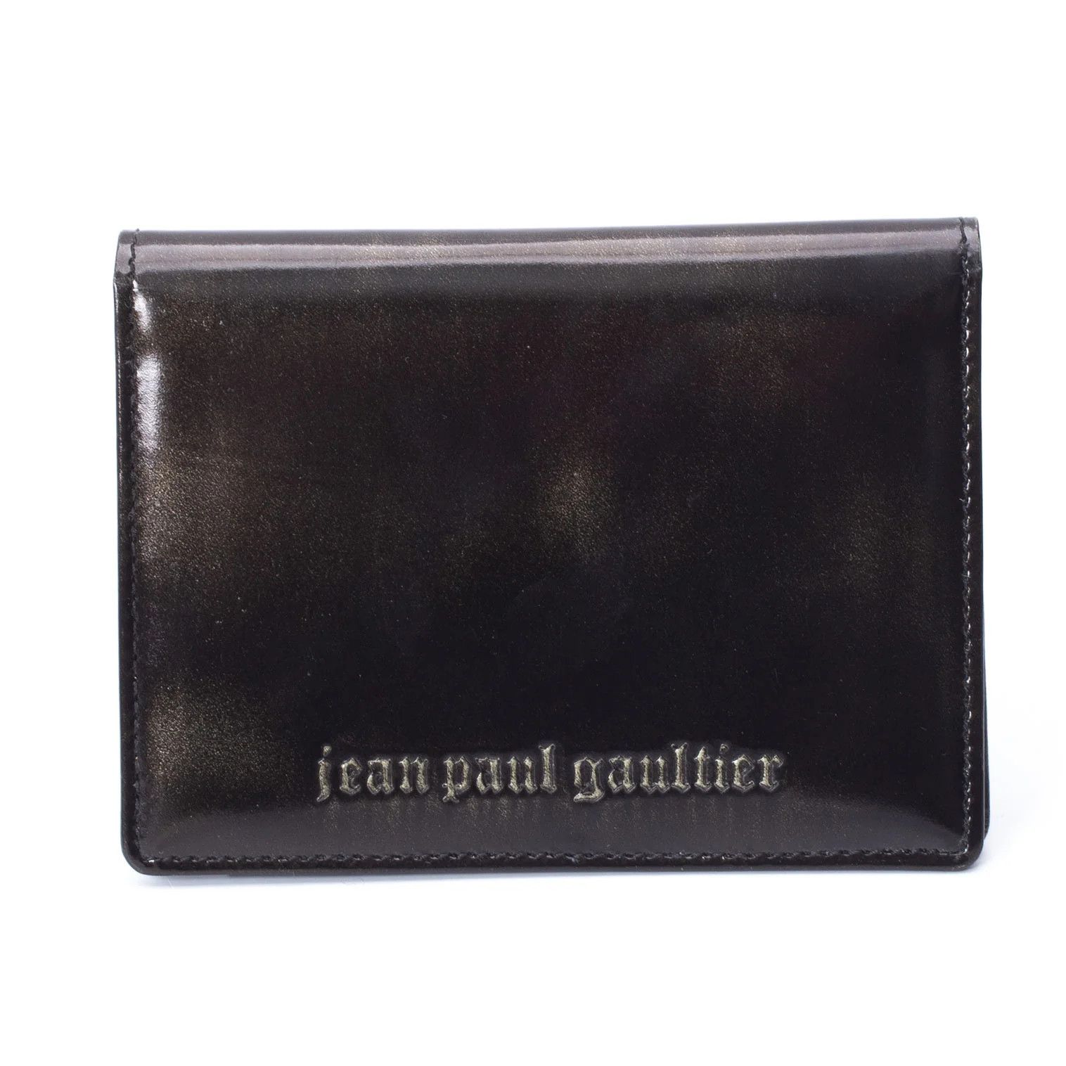 Jean Paul Gaultier Logo Embossed Pass Case in Dark Brown Size ONE SIZE - 1 Thumbnail