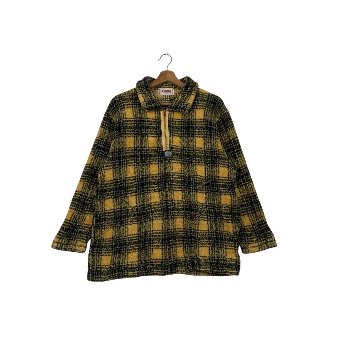 McGregor 90's MCREGOR Yellow Tartan Half Zip Sweater #2085-C91 Size US M / EU 48-50 / 2 - 1 Thumbnail