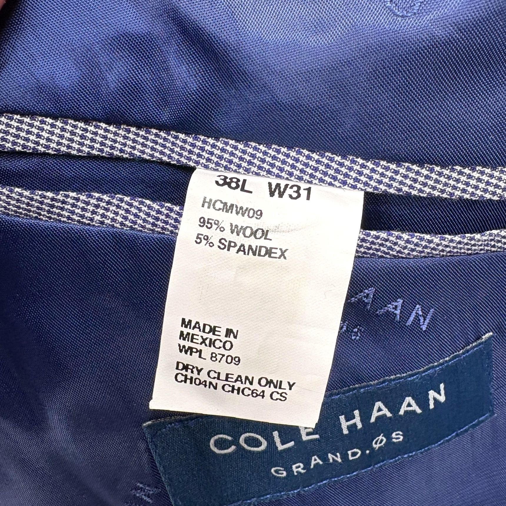 Cole Haan VINTAGE? (No) Cole Haan Blazer Mens 38L Gray Wool Two Button Sport Coat Grand.OS Unstructured Size 38R - 5 Thumbnail