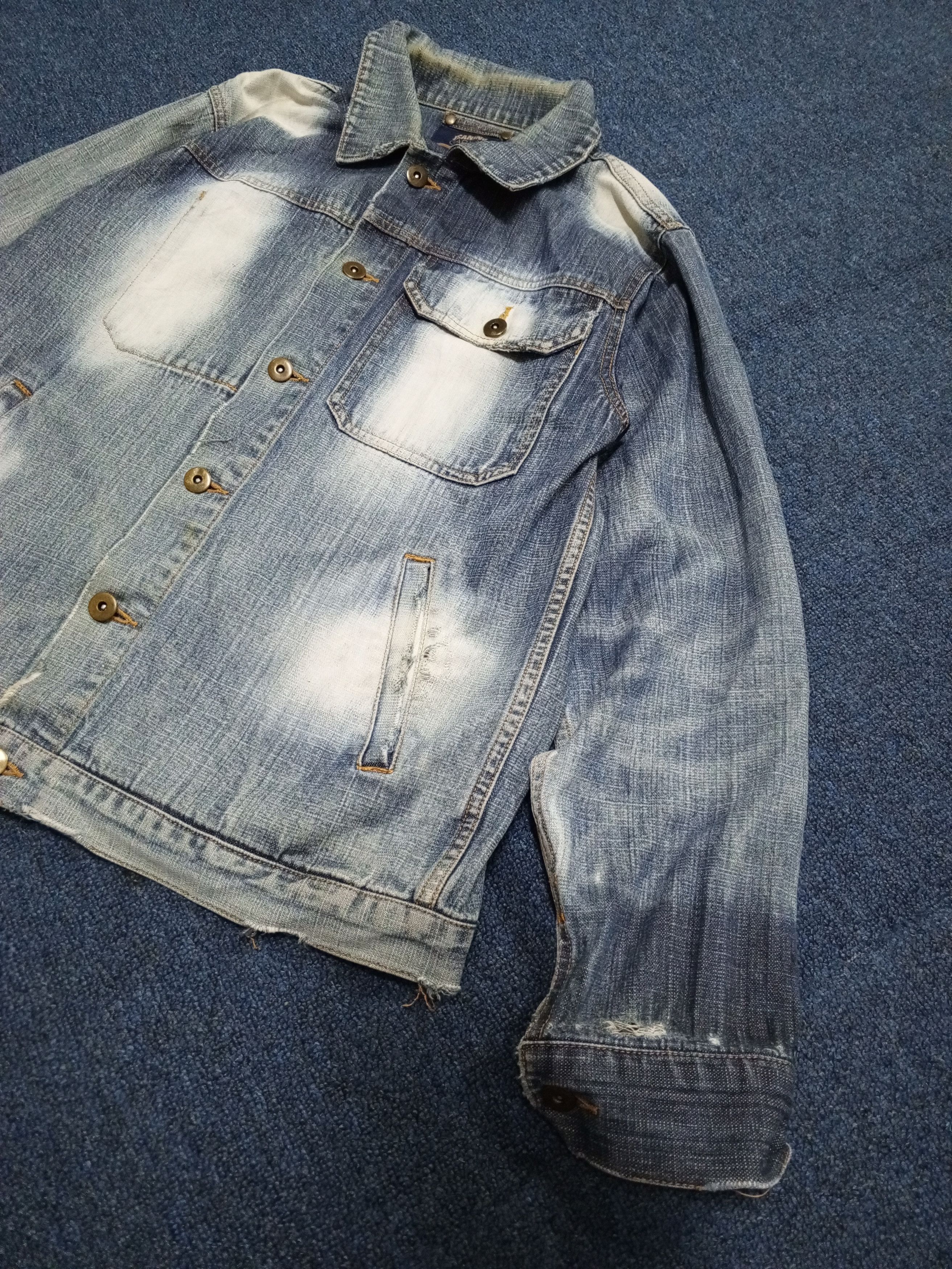 Japanese Brand JEANING GARAGE DENIM JACKET RARE Size US L / EU 52-54 / 3 - 4 Thumbnail
