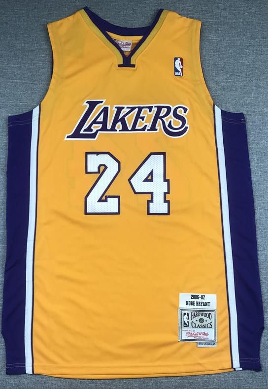 NBA Los Angeles Lakers #24 Kobe Bryant Jersey Yellow Size US XL / EU 56 / 4 - 2 Thumbnail