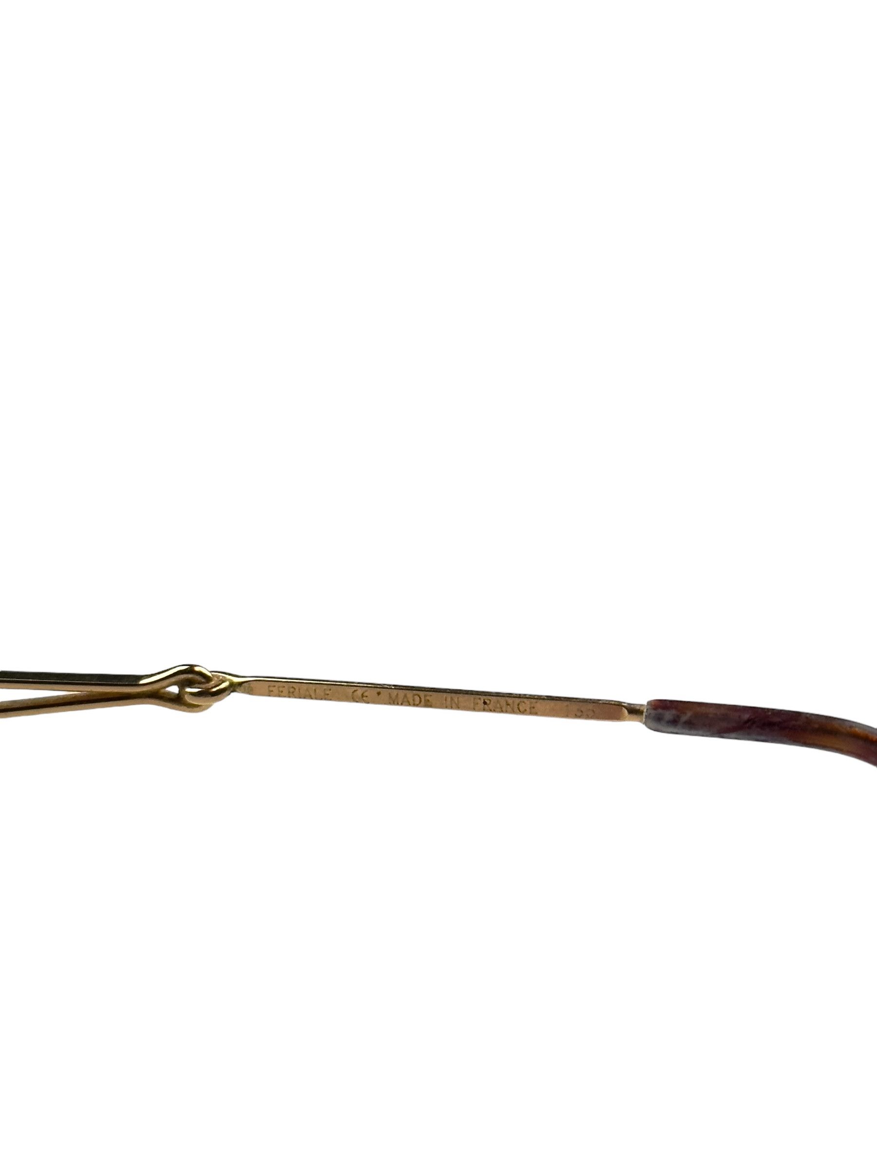 Vintage Gold Plated Henry Jullien Feriale Double OR glasses Size ONE SIZE - 10 Thumbnail