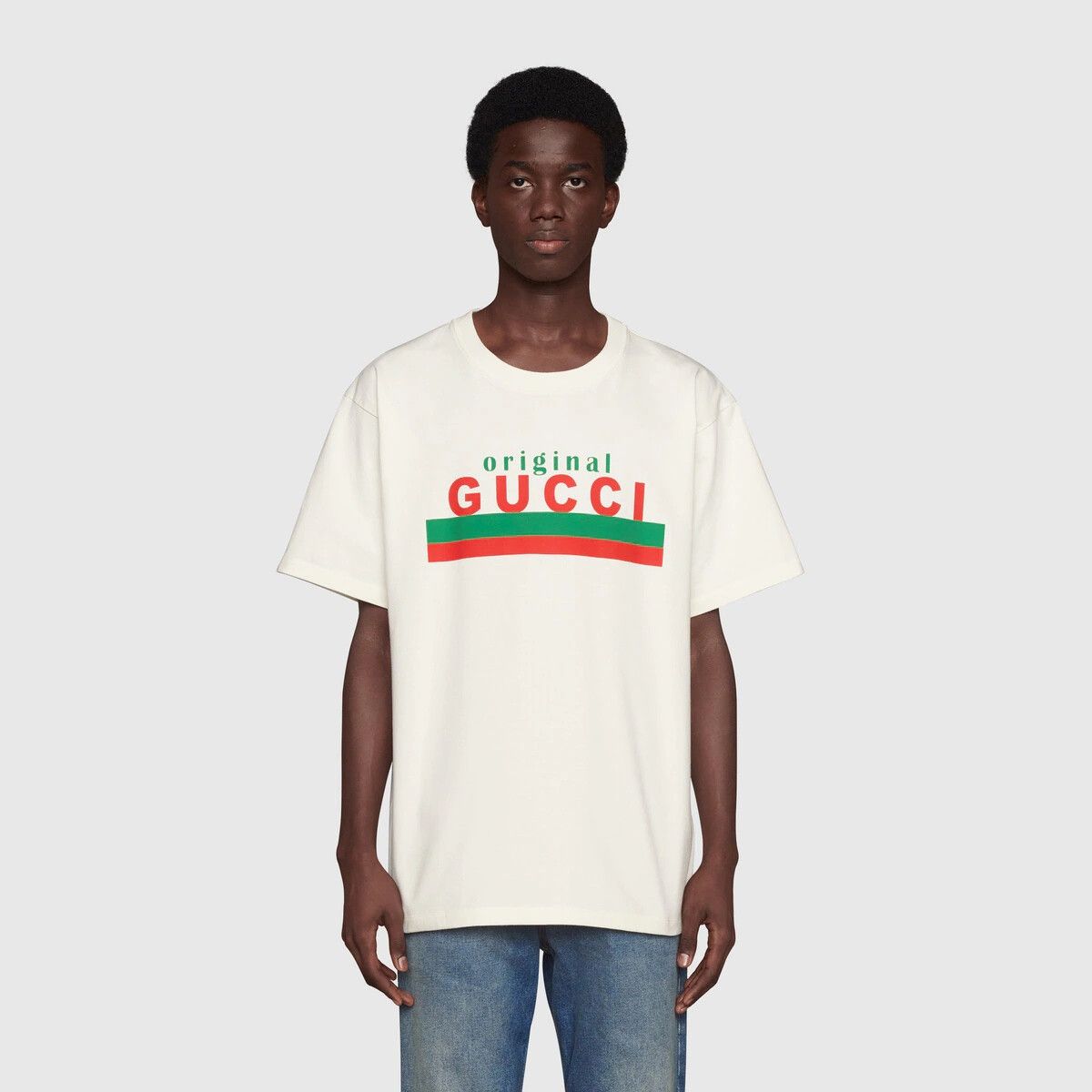Gucci o1mt1gz0725 "Original Gucci" Print Oversize T-Shirt in White Size US XXL / EU 58 / 5 - 3 Thumbnail