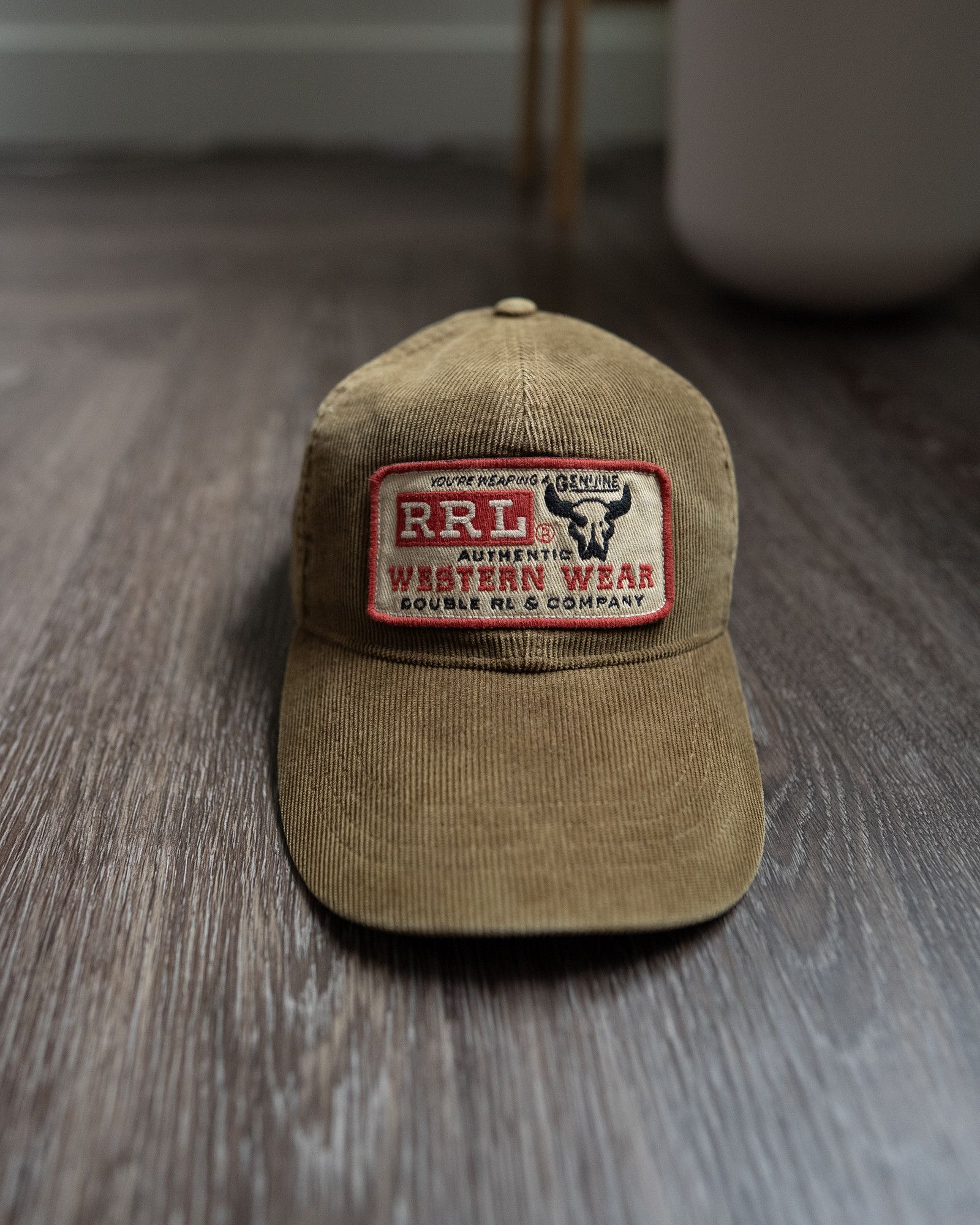 RRL Ralph Lauren Western Patch Cap in Tan Corduroy Size ONE SIZE - 2 Thumbnail