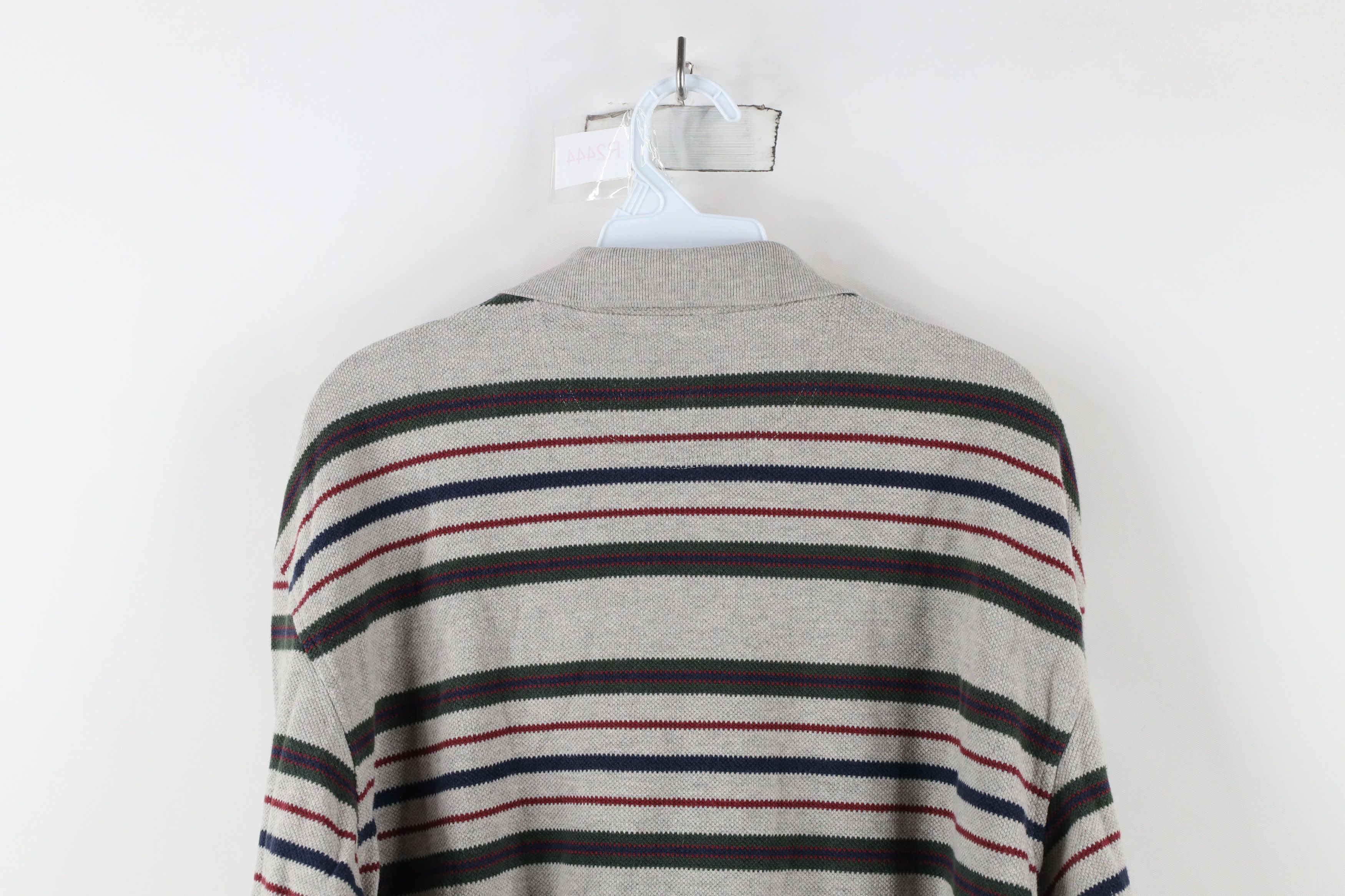Vintage Vintage 90s Streetwear Thermal Knit Long Sleeve Rugby Polo Size US M / EU 48-50 / 2 - 9 Thumbnail