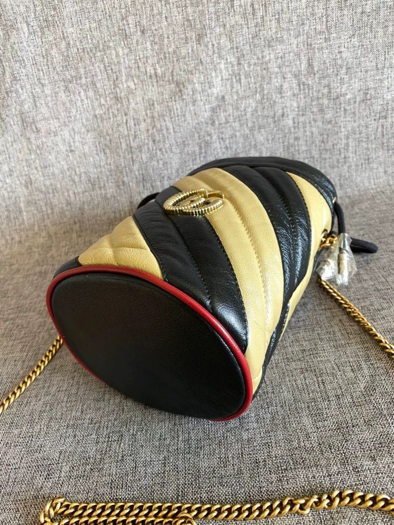 Gucci Gucci GG Marmont Colored Mini Bucket Bag-2506 Size ONE SIZE - 5 Thumbnail