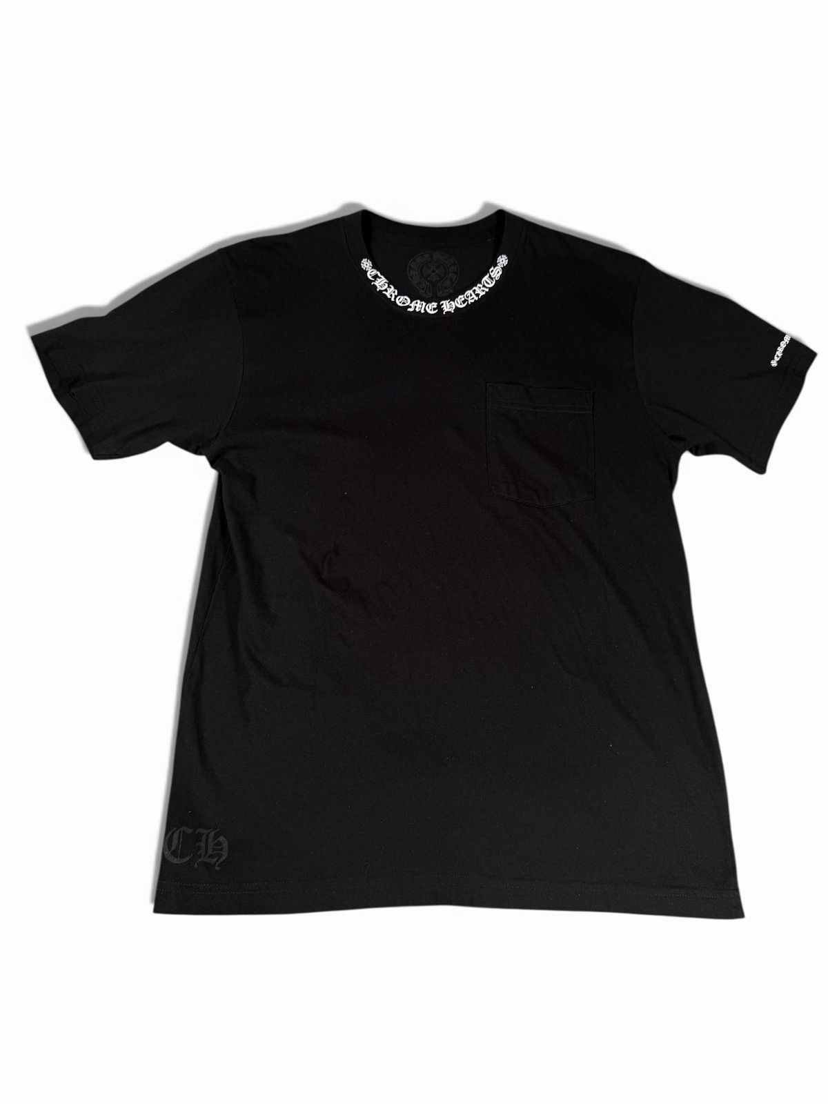 Chrome Hearts Neck Logo Short Sleeve Pocket Crew T-shirt