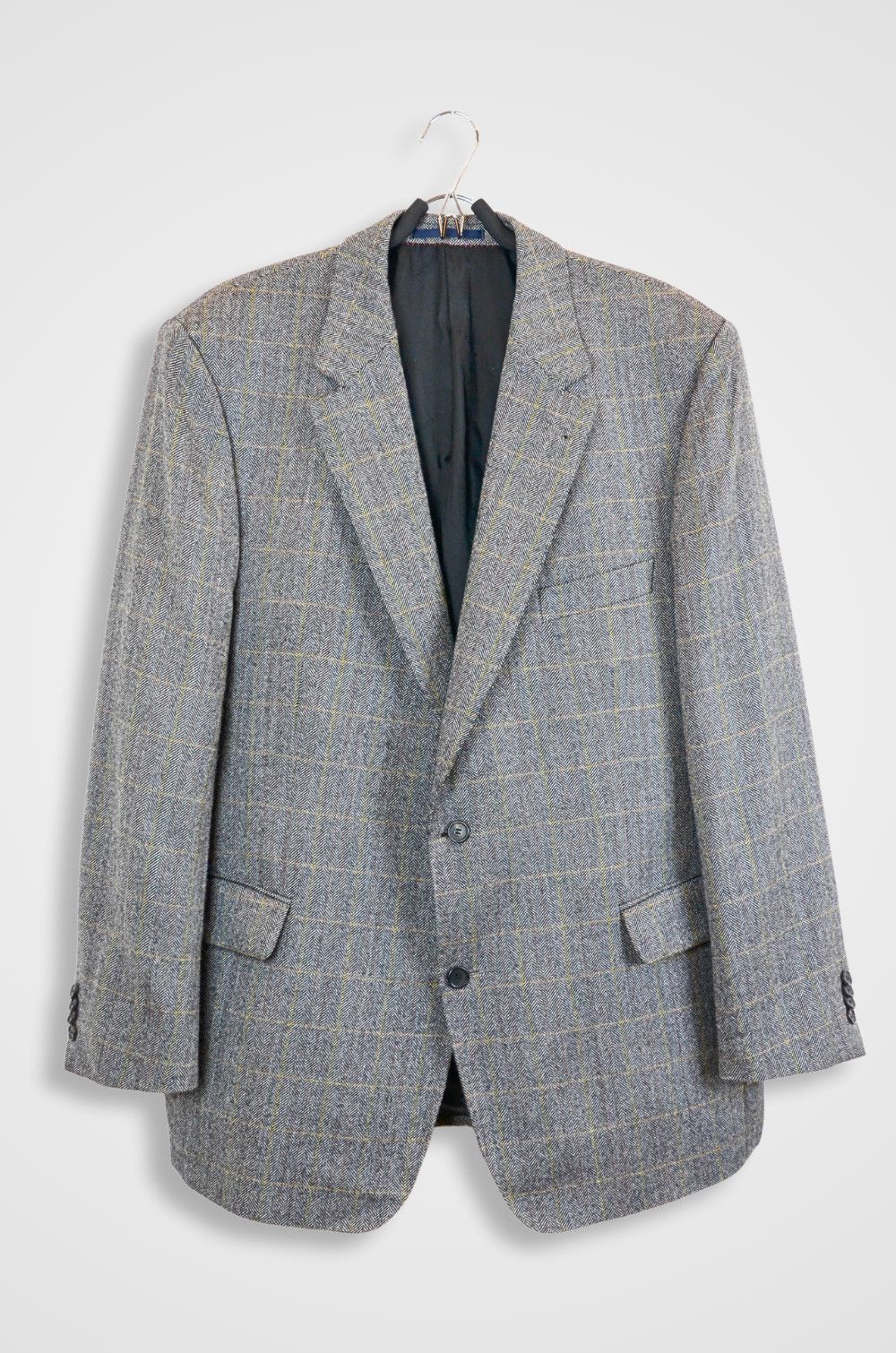 Burberry Burberry London Wool Herringbone Blazer Grey - Size 54 Size 44R - 1 Thumbnail