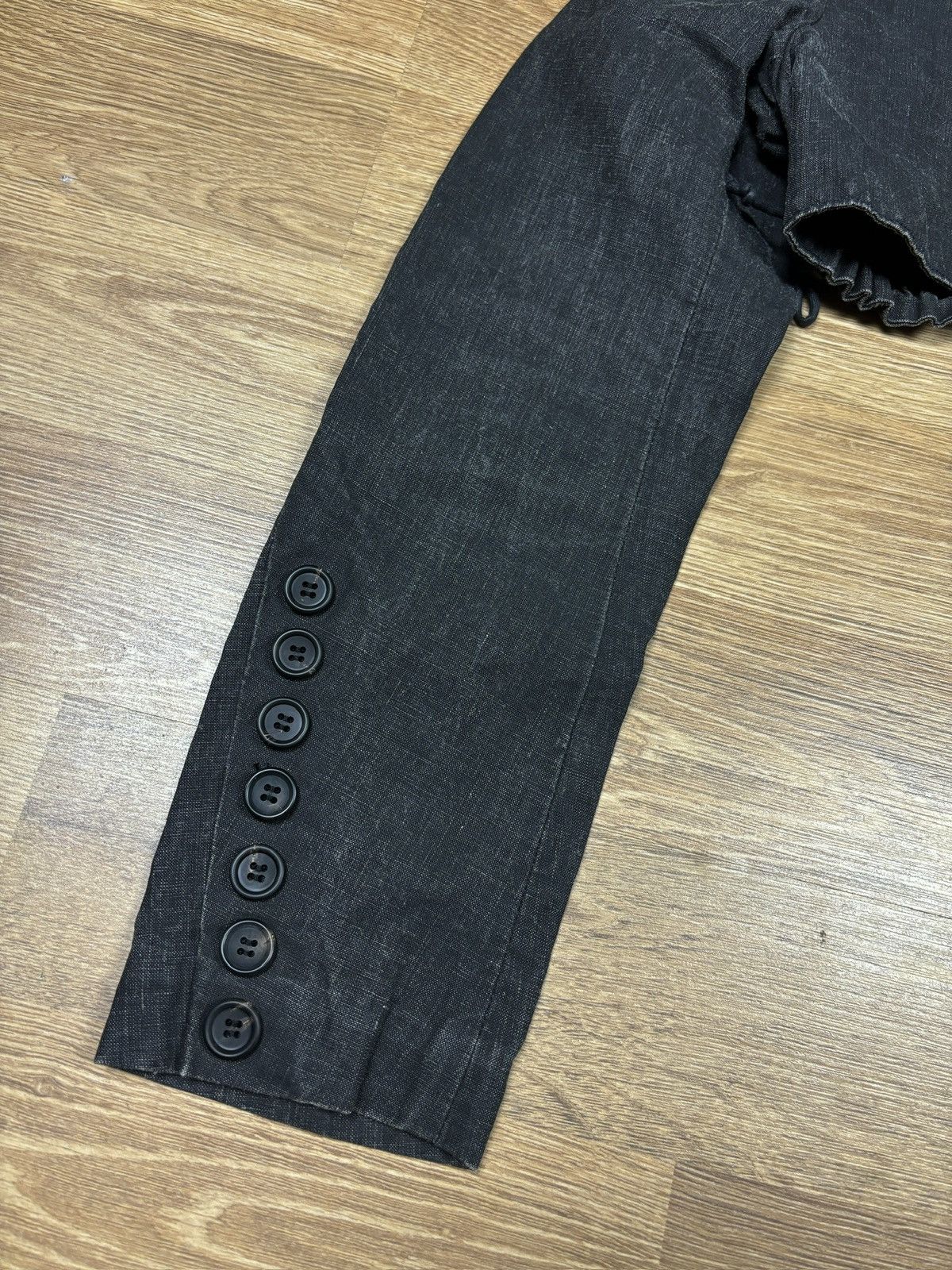 Yohji Yamamoto Y’s by Yohji Yamamoto Cropped Linnen Jacket Size S / US 4 / IT 40 - 6 Thumbnail