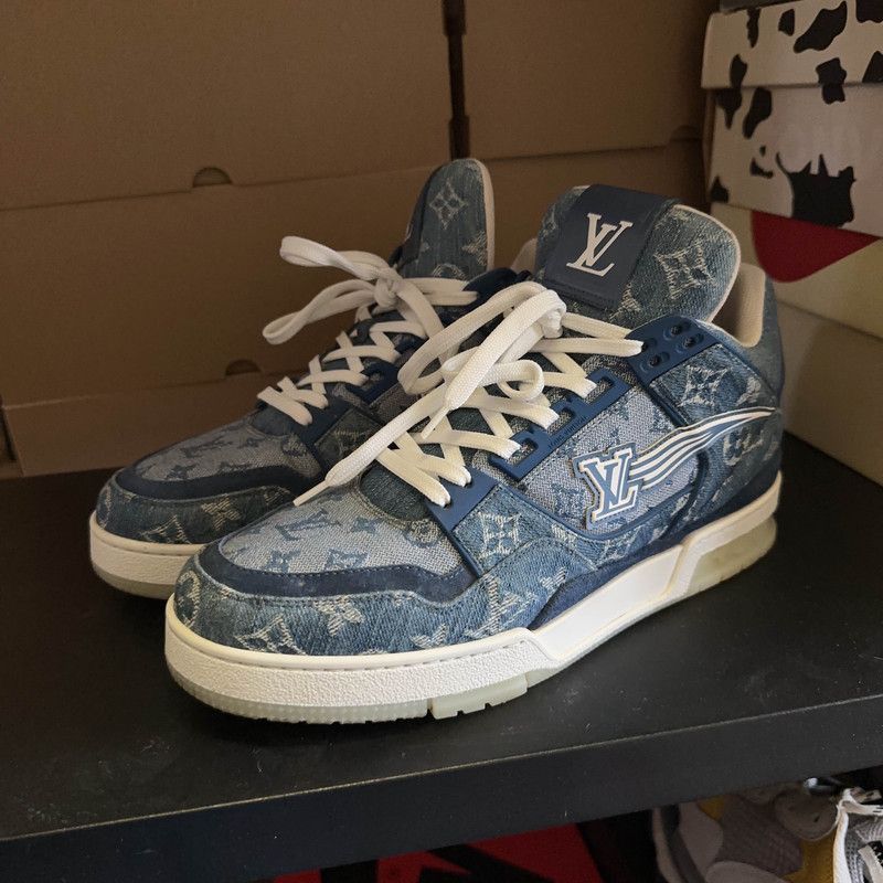 Louis Vuitton Classic Denim Trainer Sneakers for Men -2508