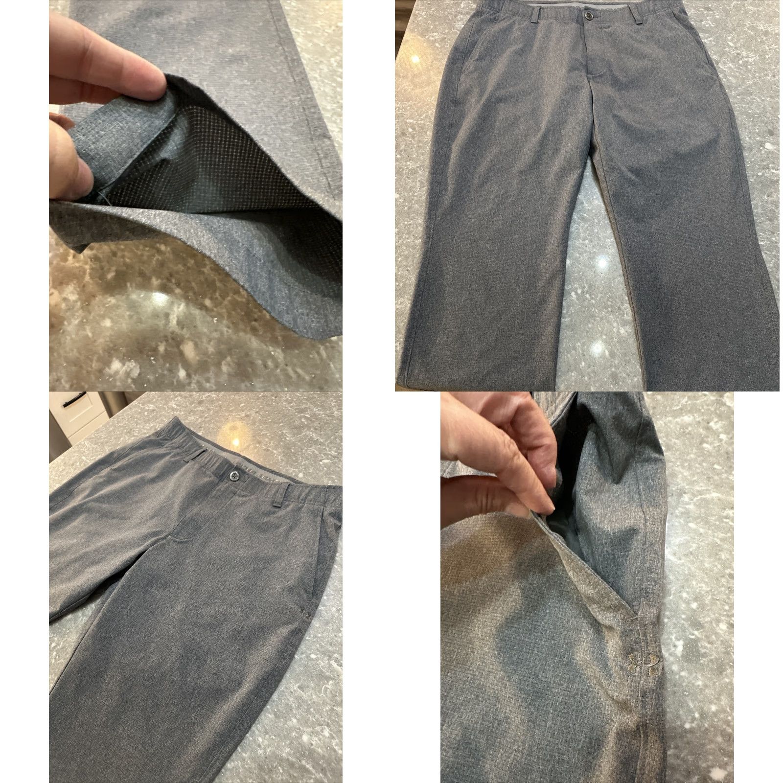 Under Armour Under Armour Pants 36x32 Gray All Season Gear Mens Chino Lightweight Casual Straight Leg 5-Pocket Logo Front Flat Front Inseam 32 Rise 10.5 Size US 36 / EU 52 - 8 Thumbnail