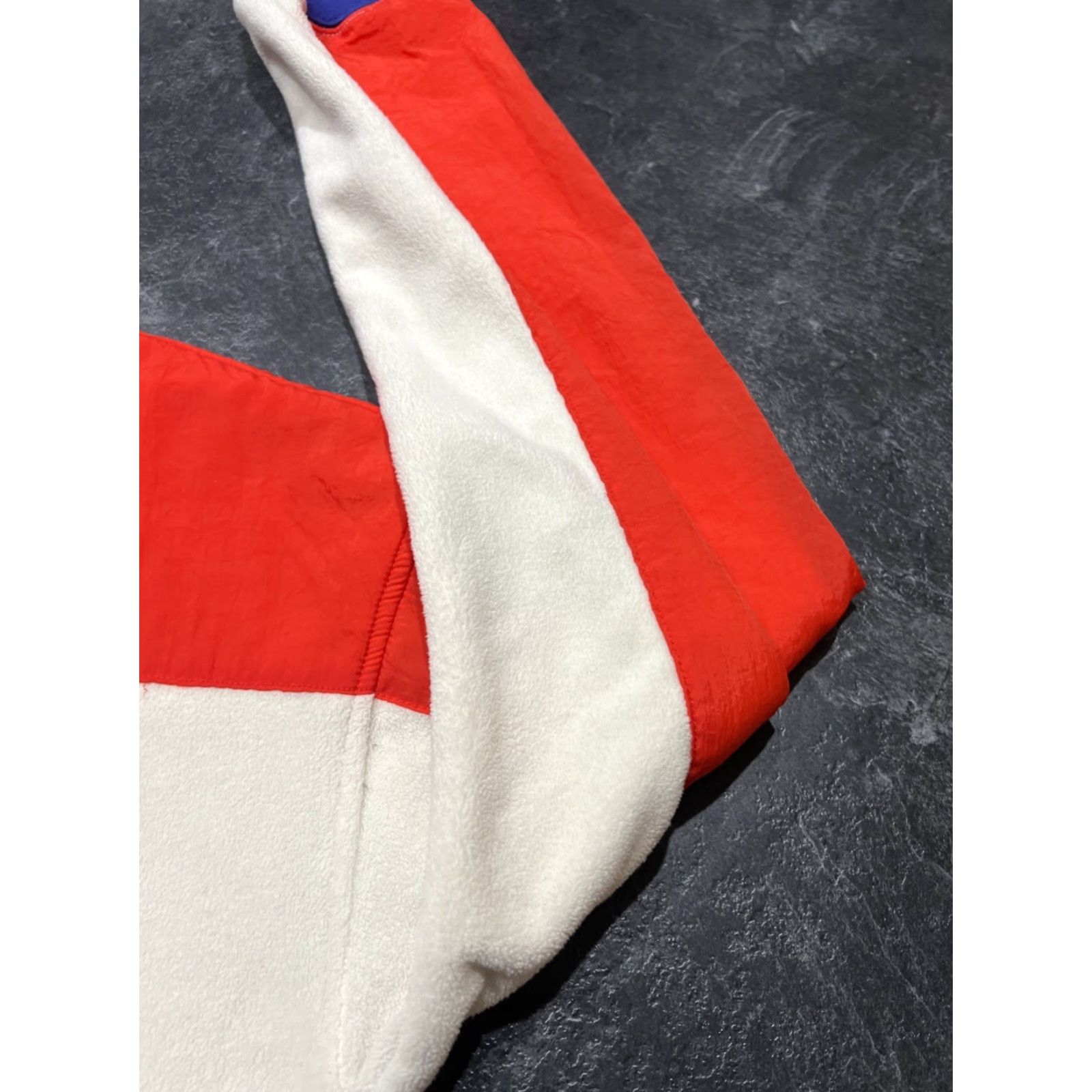 Nike Nike Sportswear Cropped Fleece Zip Jacket Womens L Cream Red Logo Retro Size L / US 10 / IT 46 - 2 Thumbnail