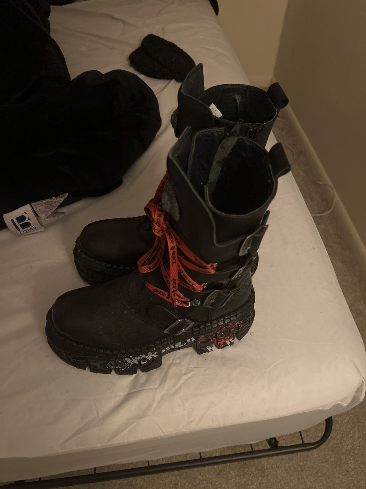 New Rock New rock black and red leather boots Size US 8 / EU 41 - 1 Thumbnail