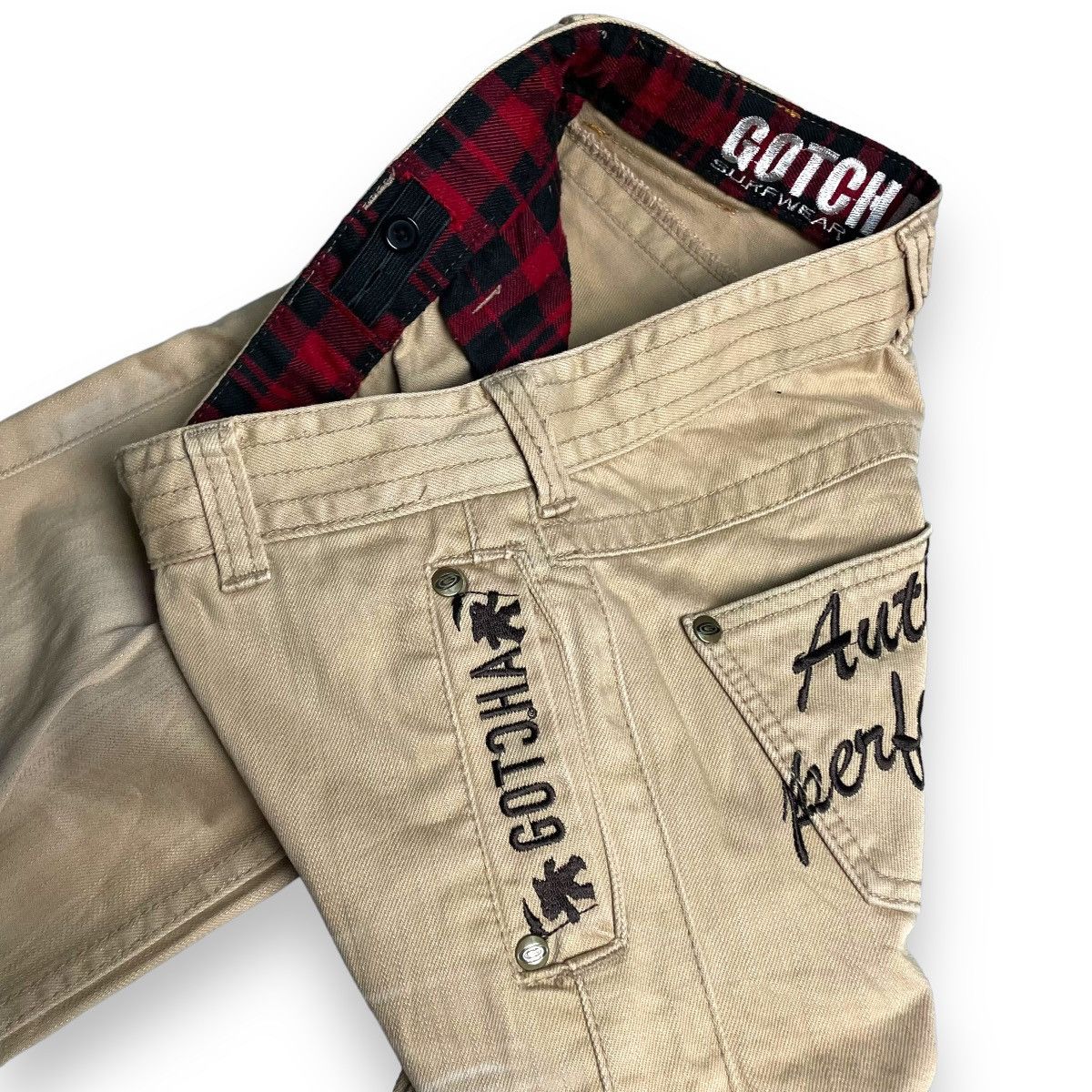 Gotcha Y2K GOTCHA SURFWEAR EMBROIDERED WORDING HEAVYWEIGHT PANTS Size US 28 / EU 44 - 9 Thumbnail