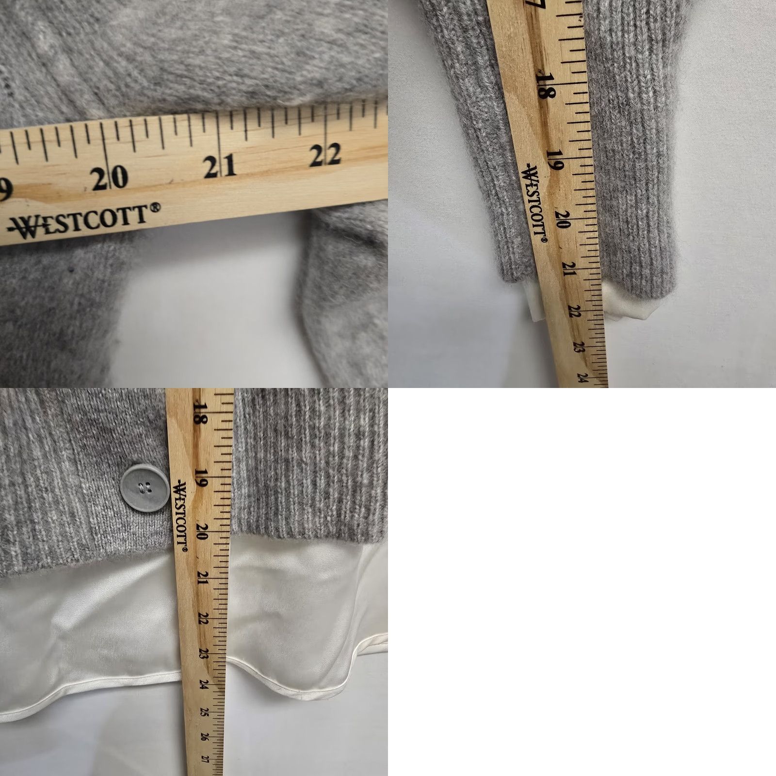 Vintage Magaschoni Womens Sweater Cardigan Long Sleeve Crew Neck Gray Cashmere 2fer Blouse M Size M / US 6-8 / IT 42-44 - 8 Thumbnail