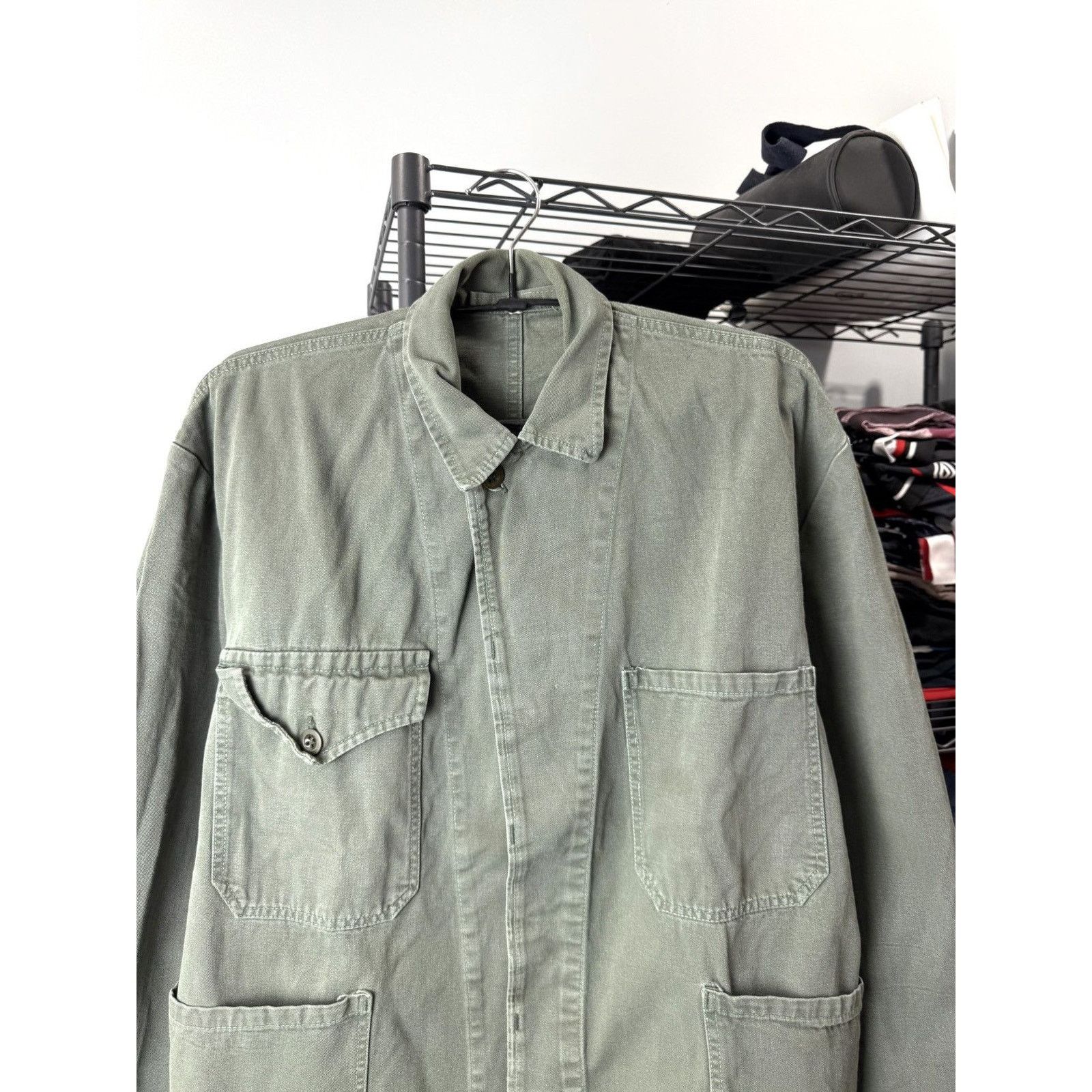 Vintage Rare! 70’s Vintage France Work Jacket Military Size US L / EU 52-54 / 3 - 3 Thumbnail