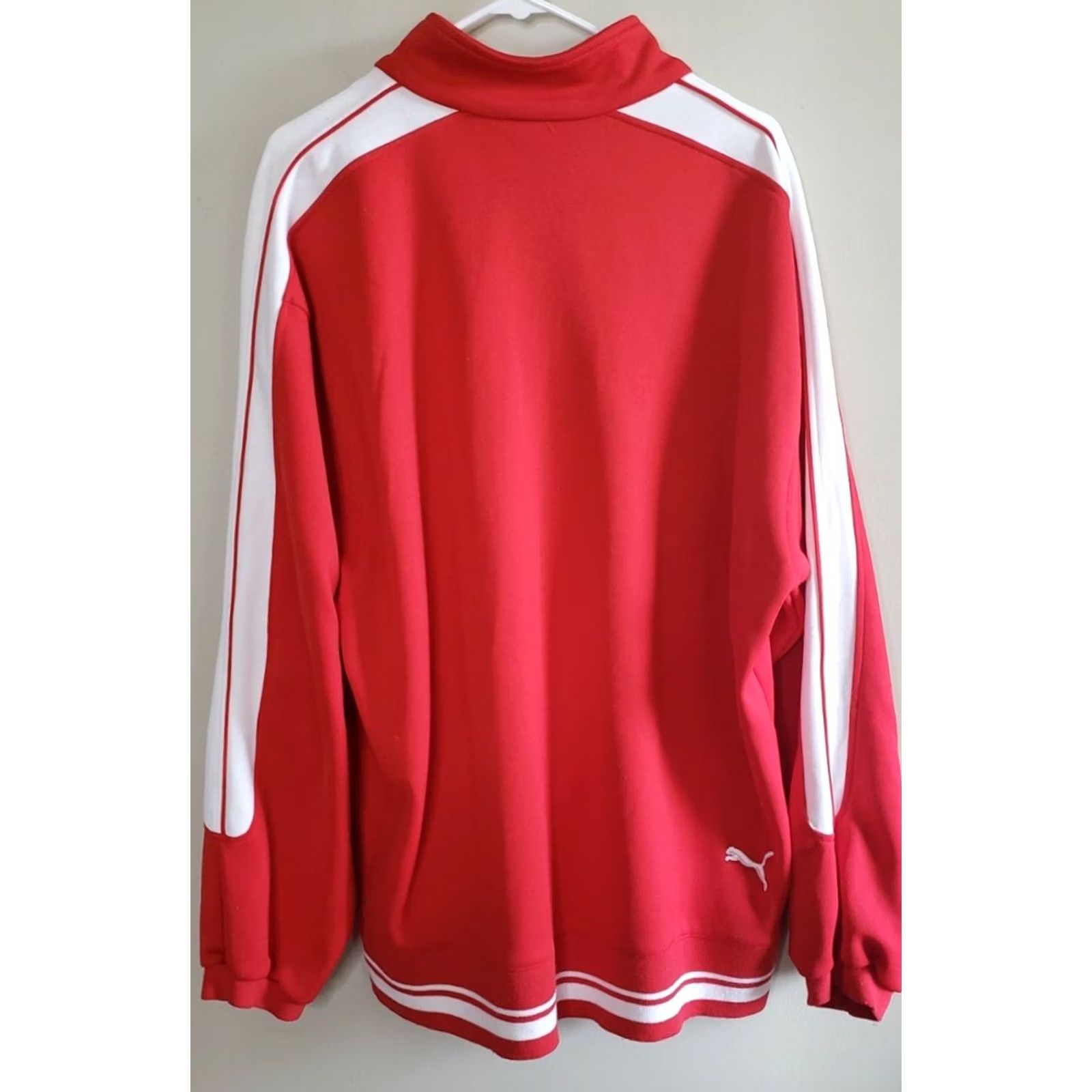 Puma VINTAGE Puma Track Jacket Mens XL Red & White Full Zip Up EUC Size US XL / EU 56 / 4 - 7 Thumbnail