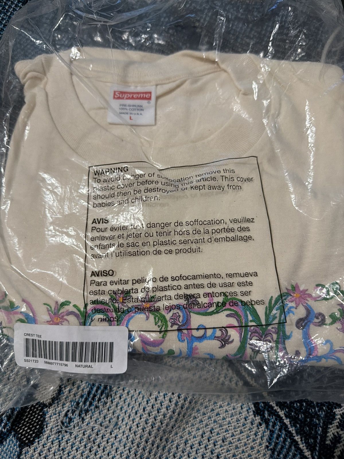 Supreme Supreme Crest Tee SS21 Size US L / EU 52-54 / 3 - 2 Thumbnail