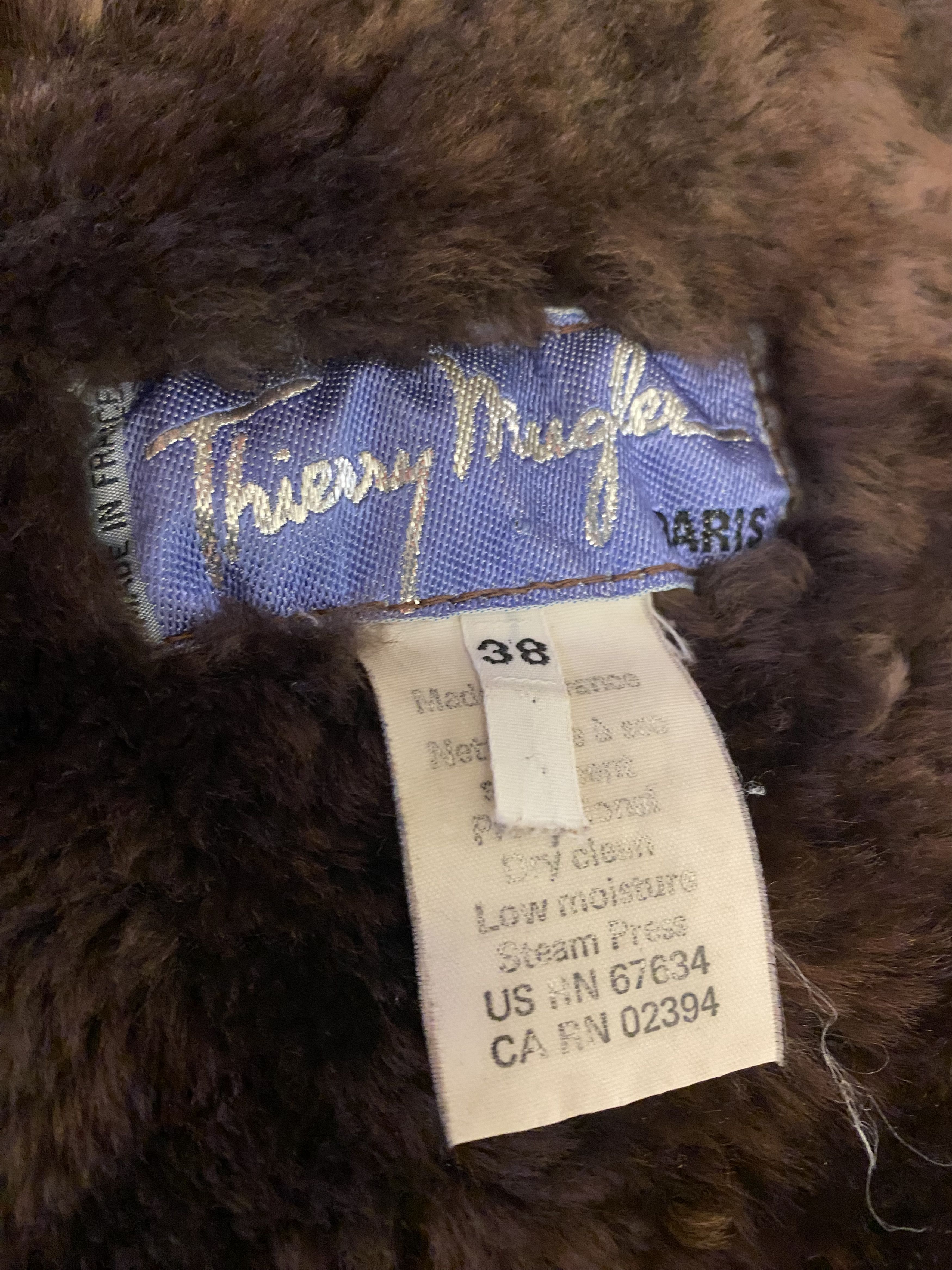 Thierry Mugler Thierry Mugler Original Blue Tag 100% Lamb Shearling Jacket Size S / US 4 / IT 40 - 12 Thumbnail