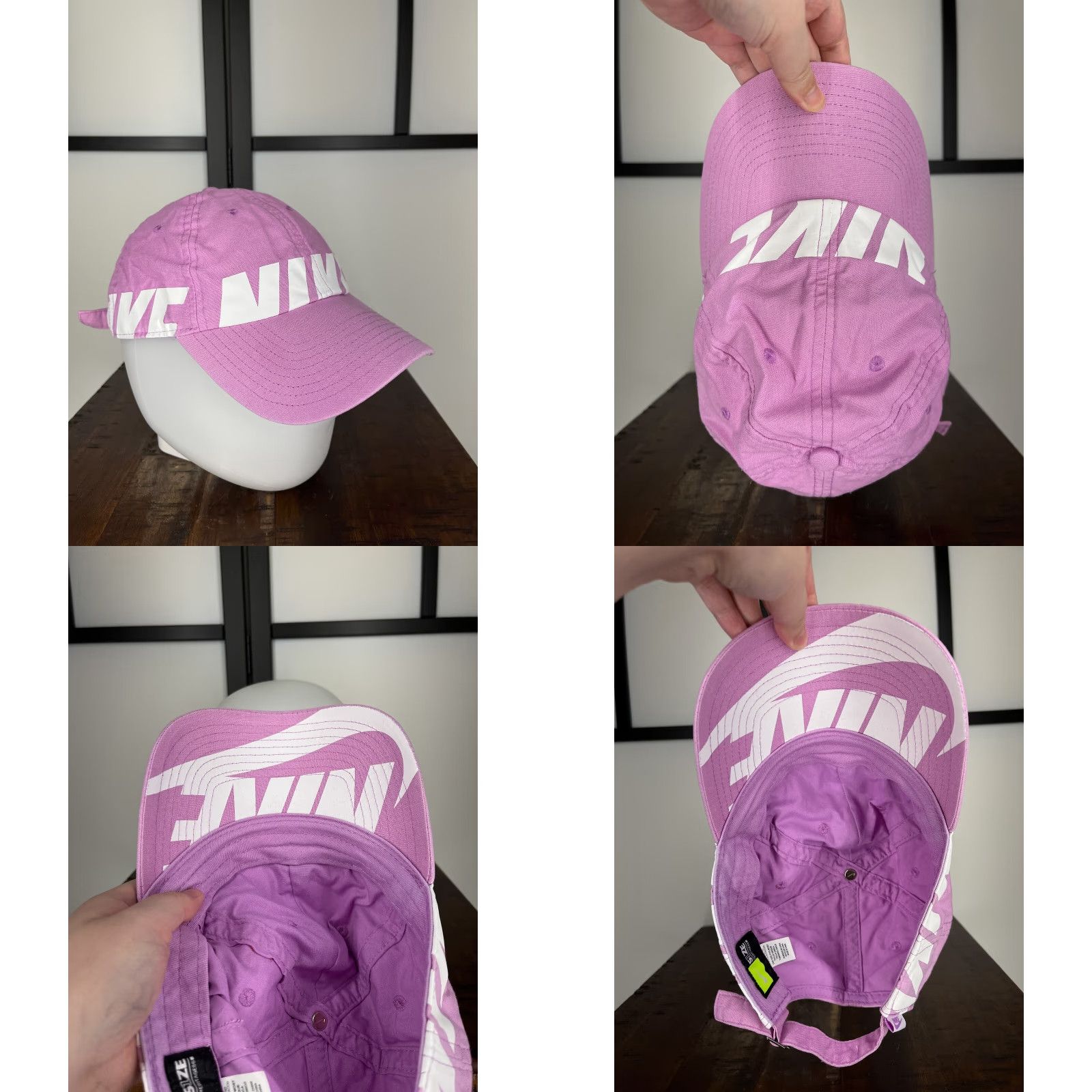 Nike Nike Hat Cap Strap Back Womens One Size Pink Heritage86 Lined Cotton Polyester Golf Hat Size ONE SIZE - 8 Thumbnail