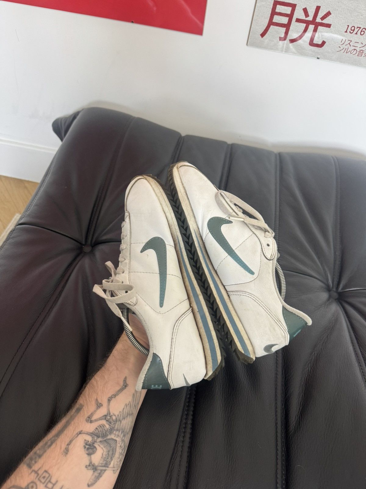 Nike Vintage 90s Nike Cortez White Leather Low Sneakers Hype Rare Size US 9 / EU 42 - 5 Thumbnail