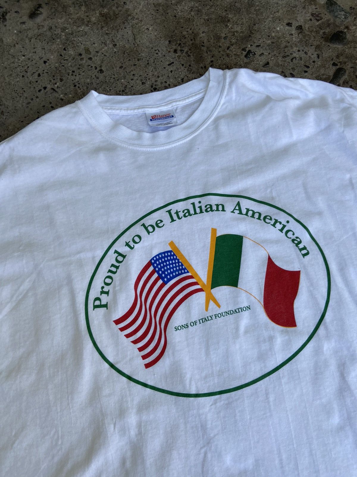 Vintage Vintage proud to be Italian American t shirt Size US XL / EU 56 / 4 - 2 Thumbnail