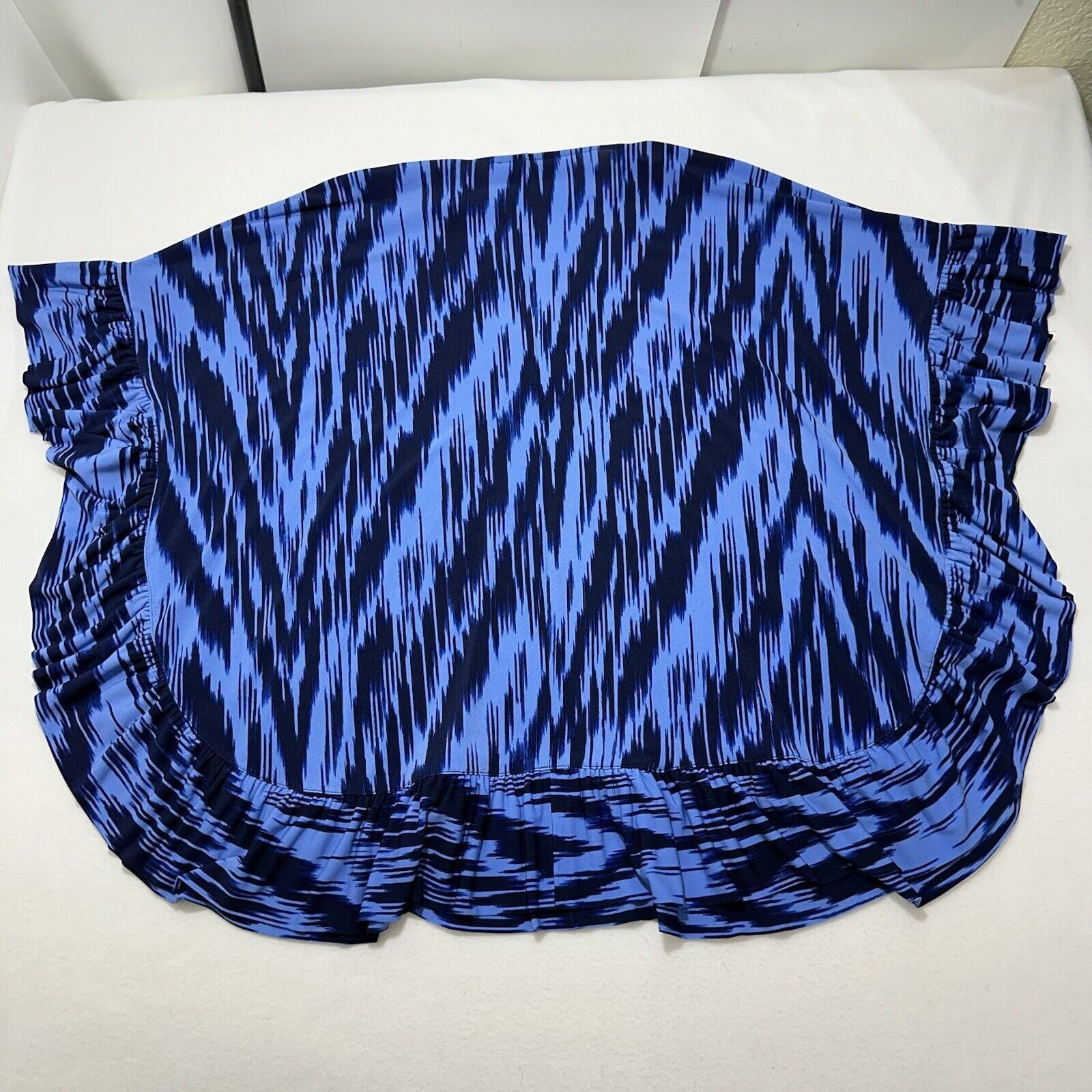 Michael Kors Michael Kors Large Blue V-Neck Blouse Kaftan Top Eyelet Size L / US 10 / IT 46 - 10 Thumbnail