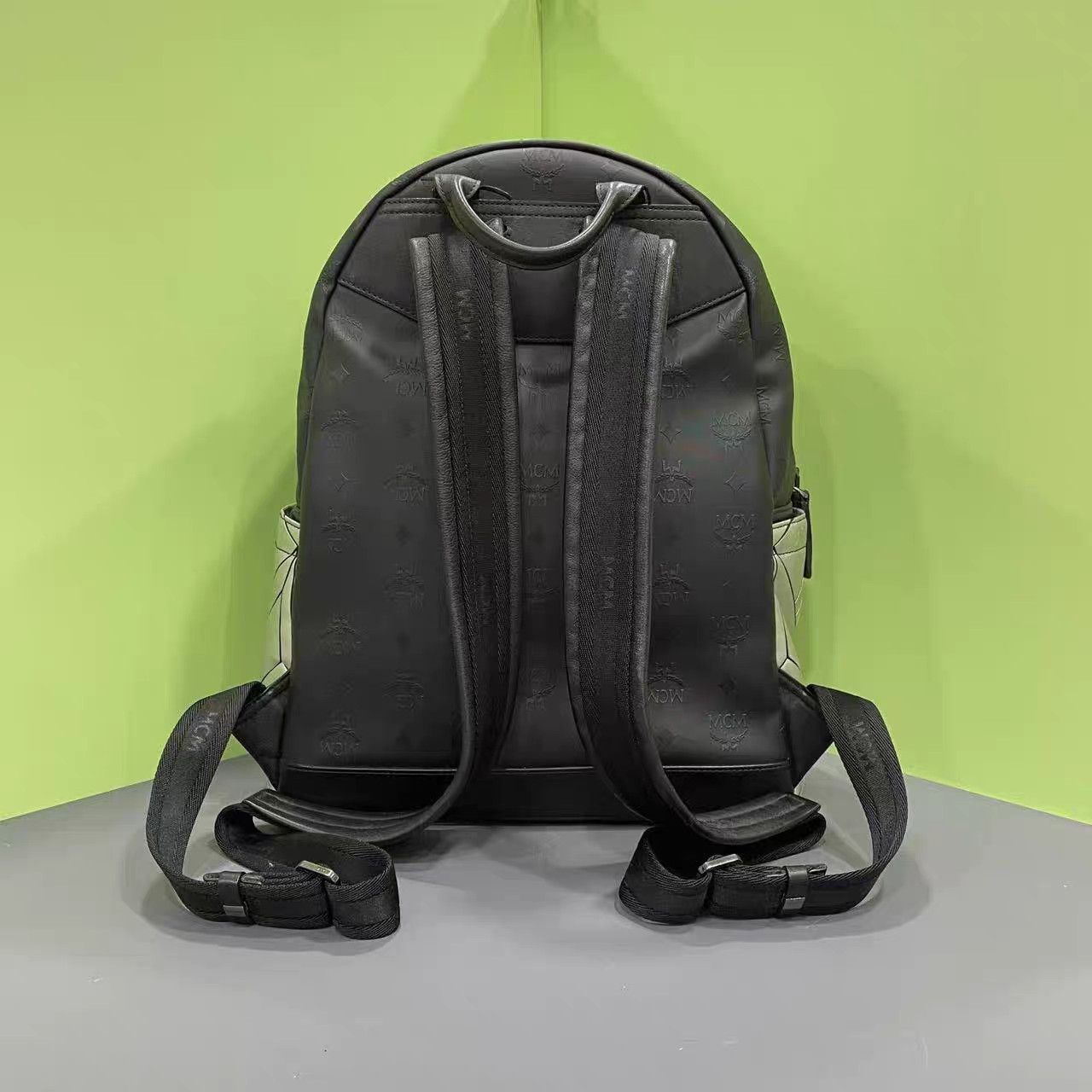 MCM MCM Black & White Geometric Color Block Backpack K15 Size ONE SIZE - 2 Thumbnail