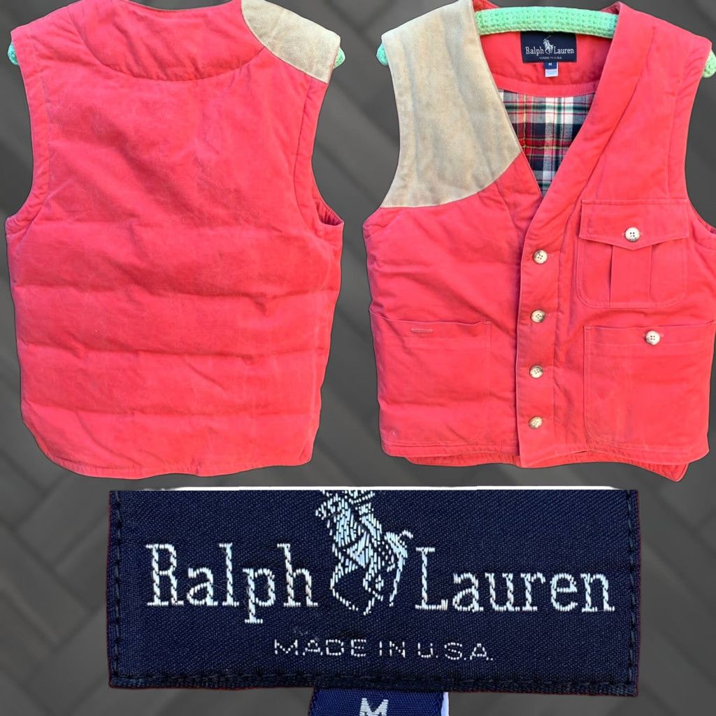 Ralph Lauren VINTAGE Ralph Lauren Vest Hunting Outdoor Plaid Lined Cotton M Men USA Shirt? Size US M / EU 48-50 / 2 - 1 Thumbnail