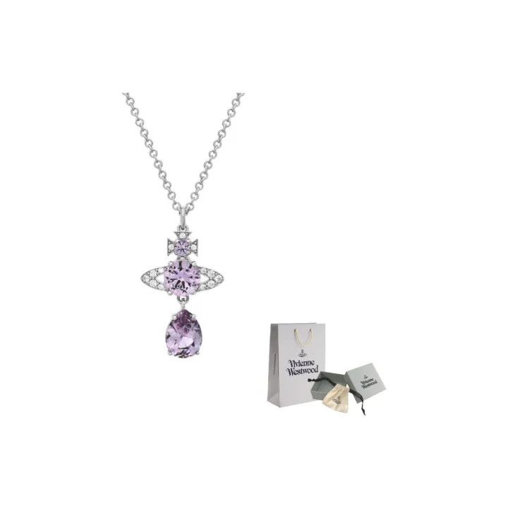 Vivienne Westwood Vivienne Westwood Ismene Drop Pendant Necklace 0079 Size ONE SIZE - 1 Thumbnail