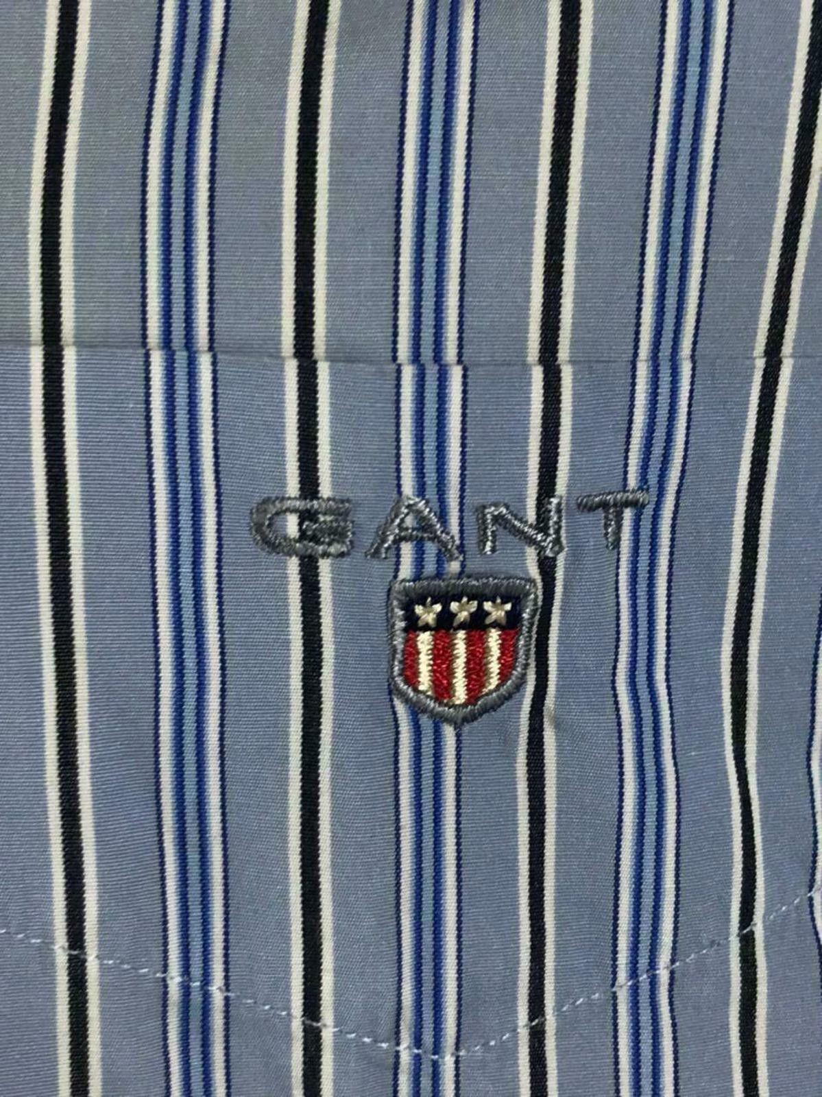 Gant Men Gant Mercer Poplin Blue Striped Oxford Shirt Size XL Size US XL / EU 56 / 4 - 5 Thumbnail