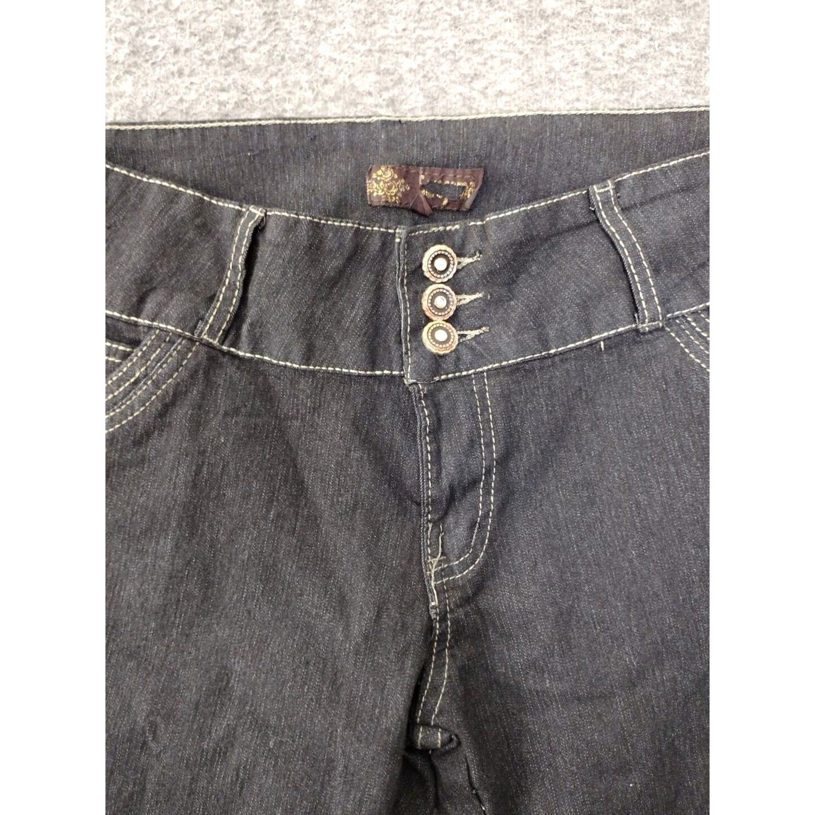 Vintage Unbranded Women's Jeans Dark Wash Skinny Plus Size 19/20 City Stretch Button Closure 29in Inseam Denim Blended Fabric"} Size 40" / US 18 - 3 Thumbnail