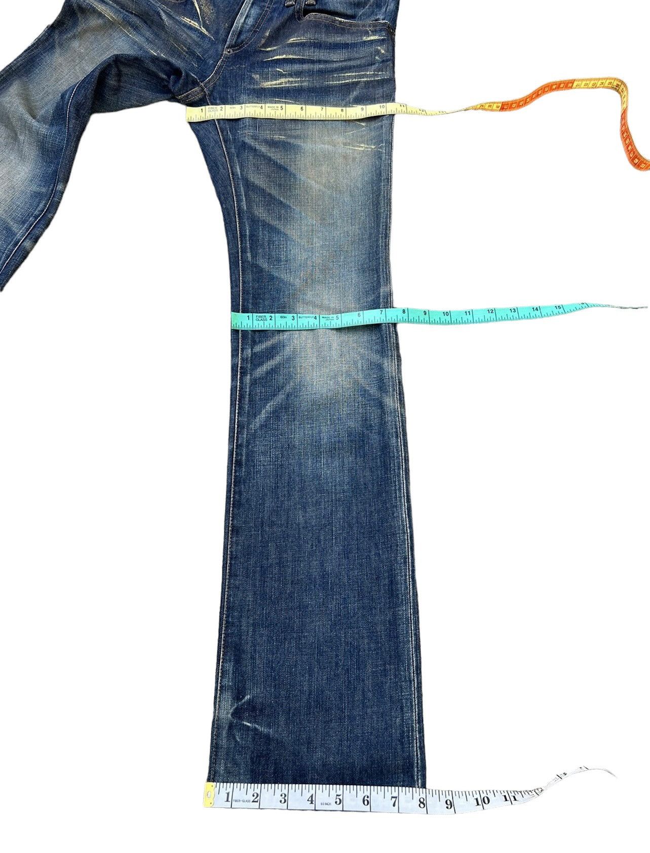 BUFFALO BOBS Vintage Buffalo Jeans Japan Waxed Denim Mud Flared Jeans Size US 29 - 4 Thumbnail