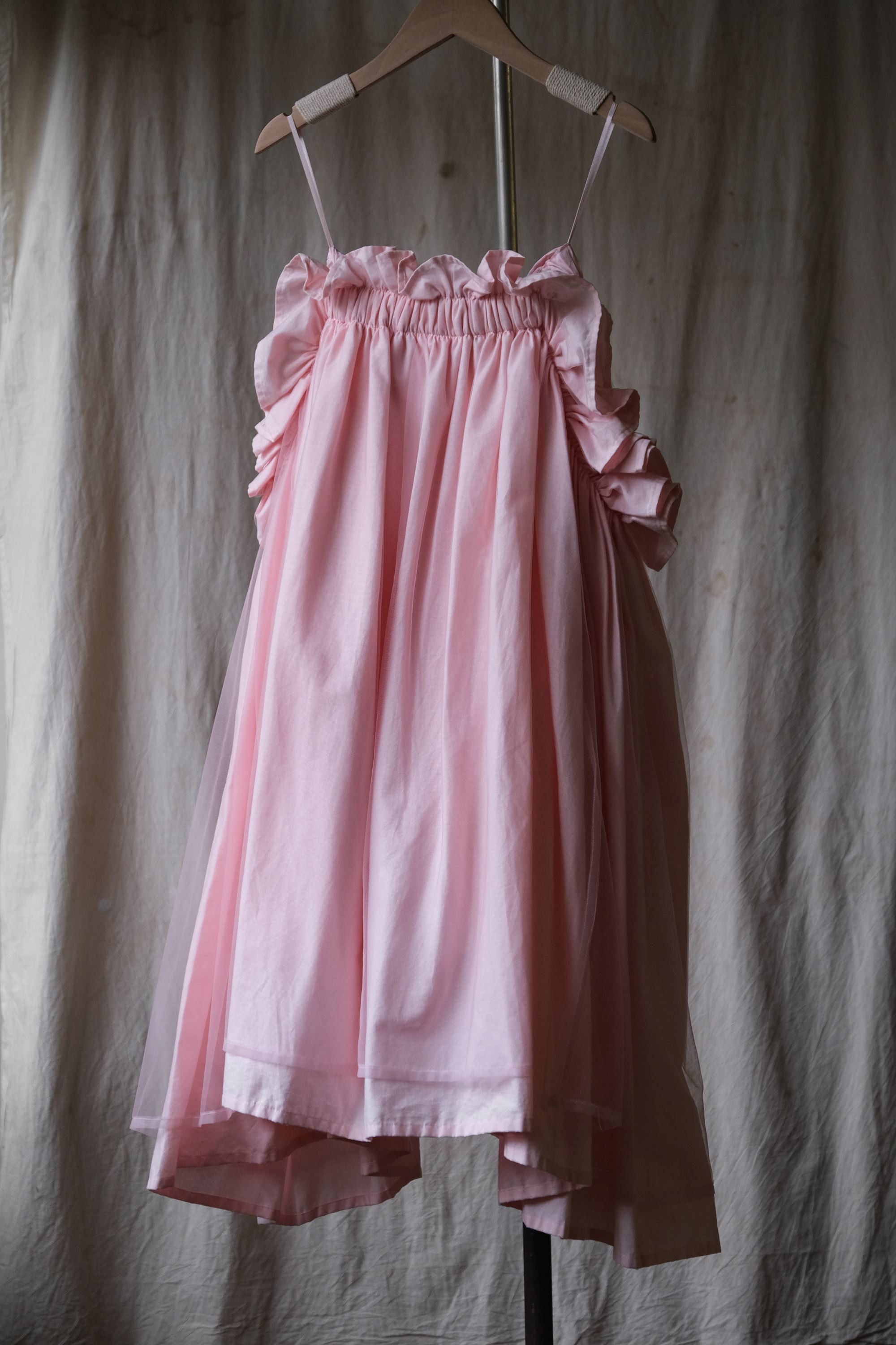 Noir Kei Ninomiya noir kei ninomiya COMME des GARCONS Pink Tulle Tank Dress Size XS / US 0-2 / IT 36-38 - 4 Thumbnail