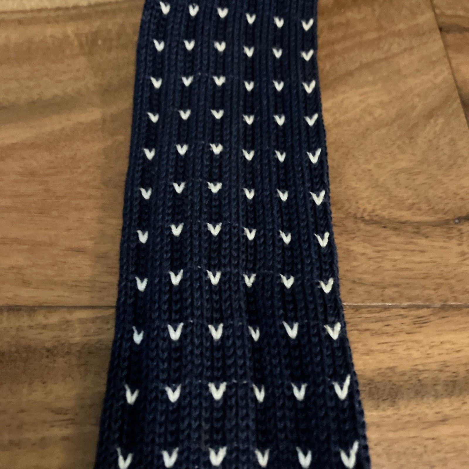 Other Vintage Rooster Square Knit End Necktie Blue Geometric 1960s Size ONE SIZE - 3 Thumbnail