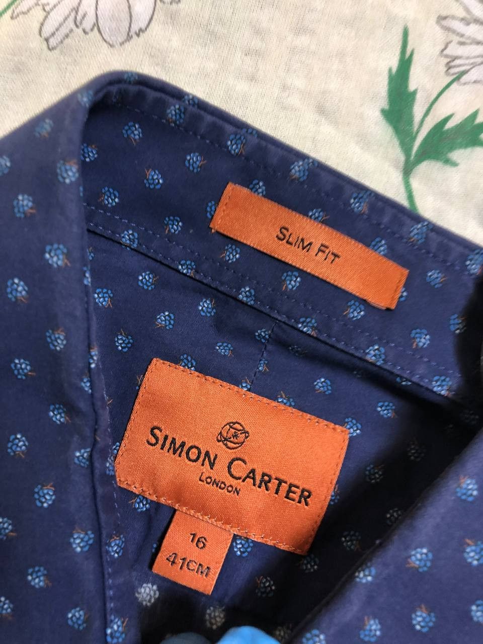 Simon Carter Simon Carter Shirt Button Down Paisley Slim Fit Size US L / EU 52-54 / 3 - 2 Thumbnail