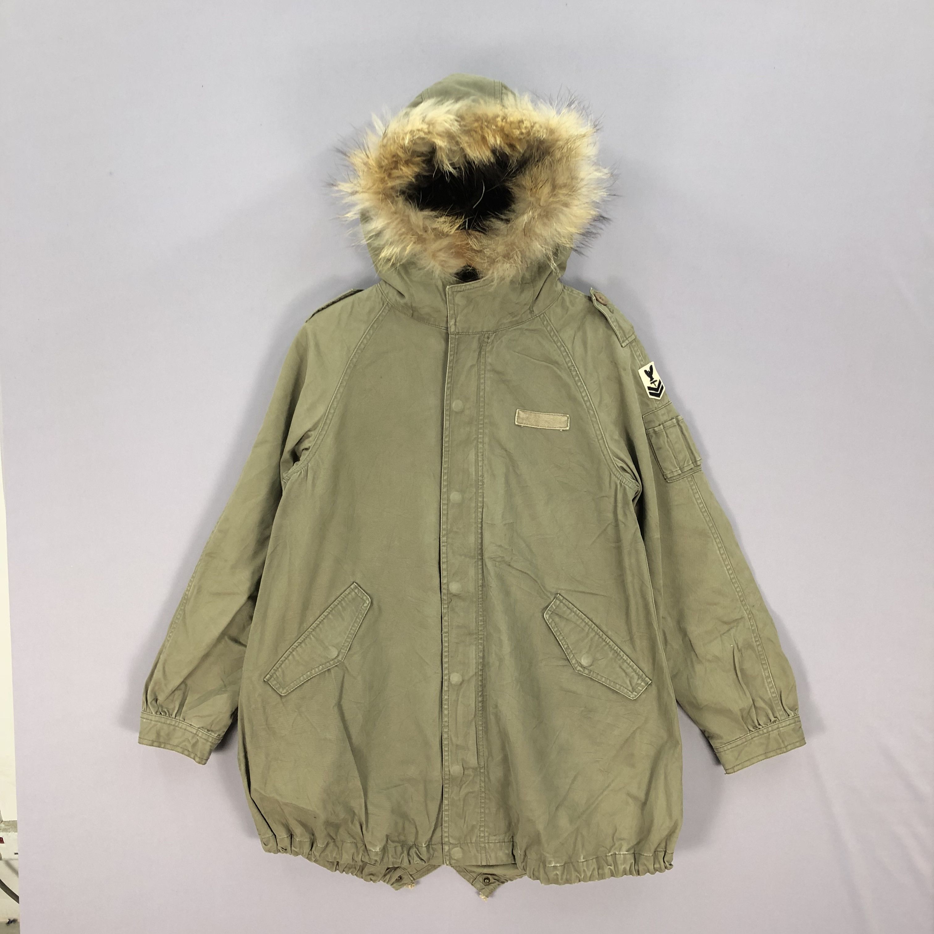 If Six Was Nine × Japanese Brand × Vintage Vintage Nelachen Parka Fur Hoodie Fleece Military Jackets Size US S / EU 44-46 / 1 - 1 Thumbnail