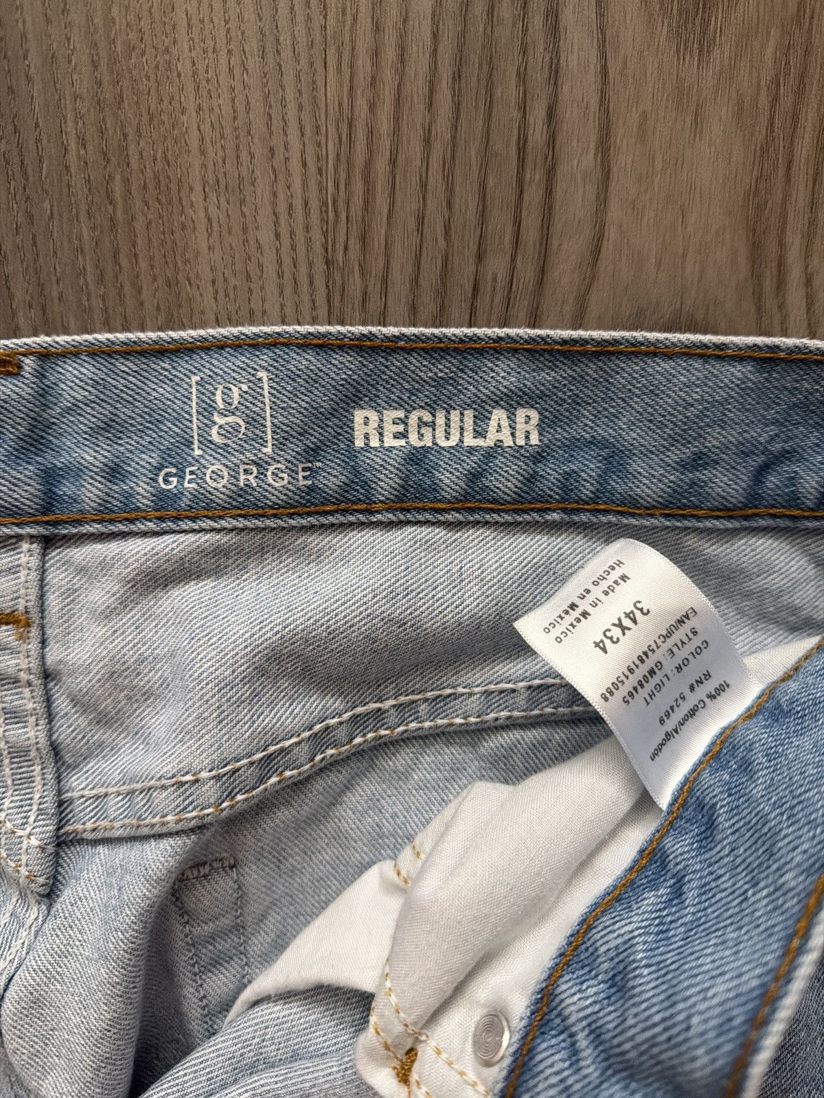 George George Regular Fit Jeans – 34x34 Size US 34 / EU 50 - 3 Thumbnail