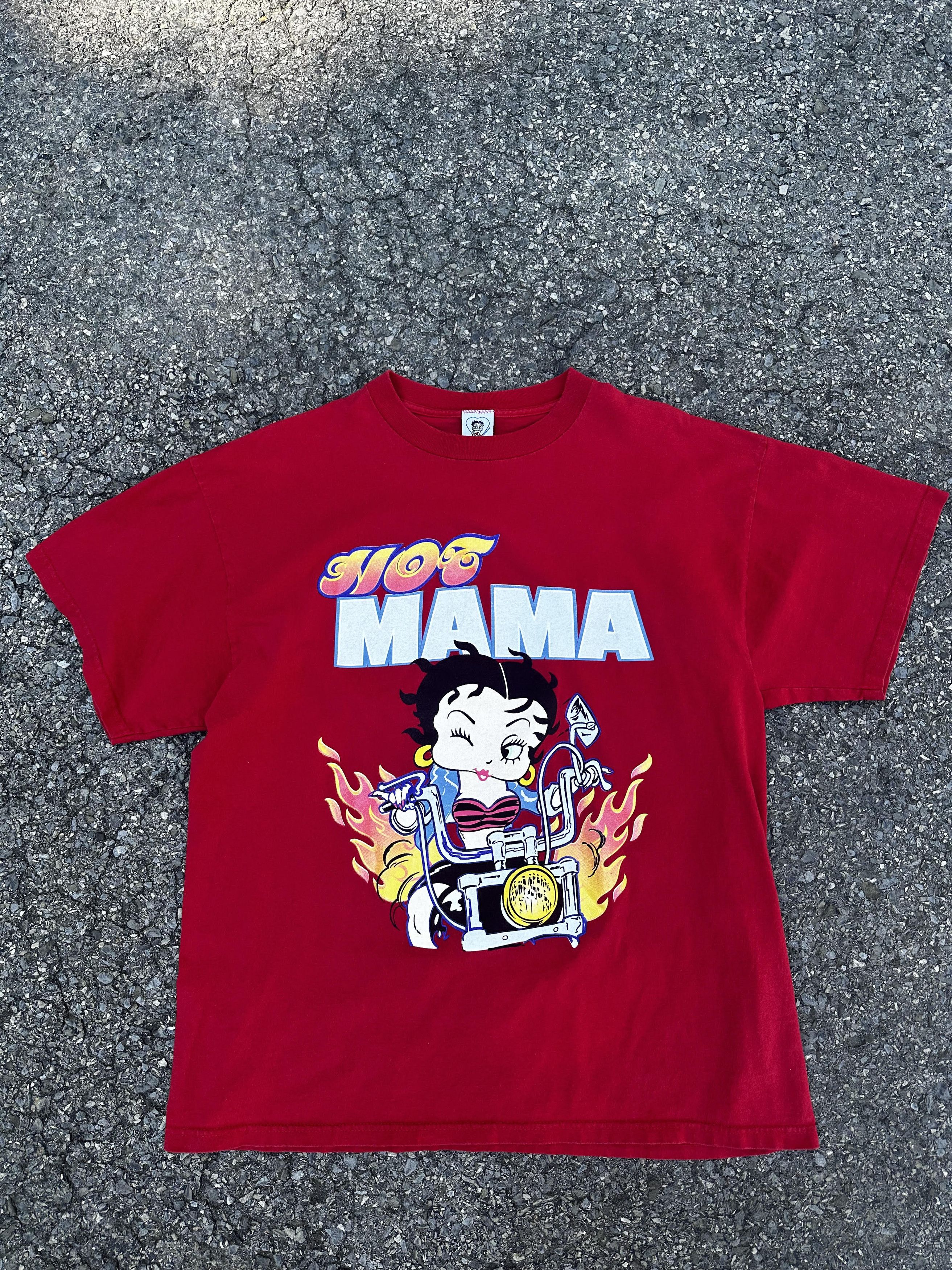 Vintage Vintage 2000 Betty Boop "Hot Mama" Tshirt Size US XL / EU 56 / 4 - 1 Thumbnail