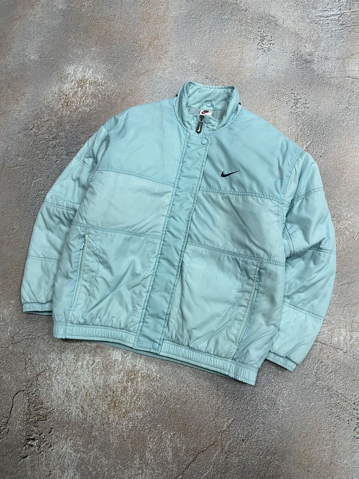 Nike Vintage Nike Big Swoosh Nylon Bomber Jacket Size US S / EU 44-46 / 1 - 4 Thumbnail